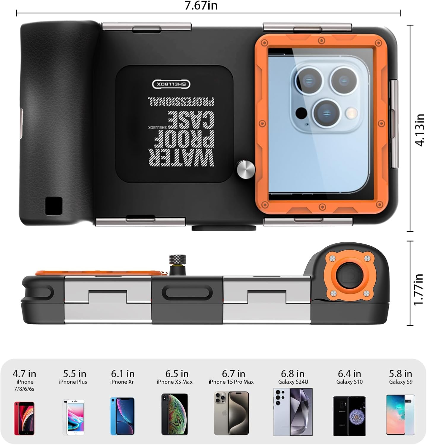 MKERED Waterproof Phone Case Underwater Phone Pouch 15M Case with Lanyard for Swimming Snorkeling Raining Dustproof for Iphone 15 14 13 Pro Max Samsung S24 S23 S22 Ultra A55 A35 A25 A15 A54 A34