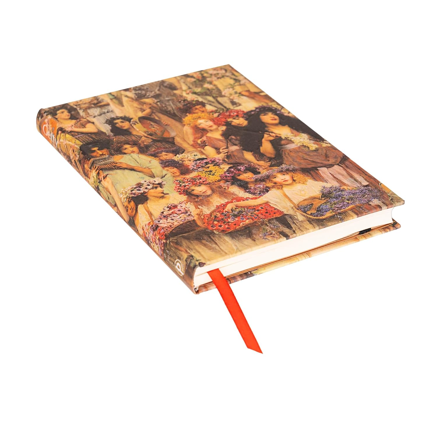 Spring (Lawrence Alma-Tadema) Midi Unlined Hardback Journal (Elastic Band Closure) image number 1