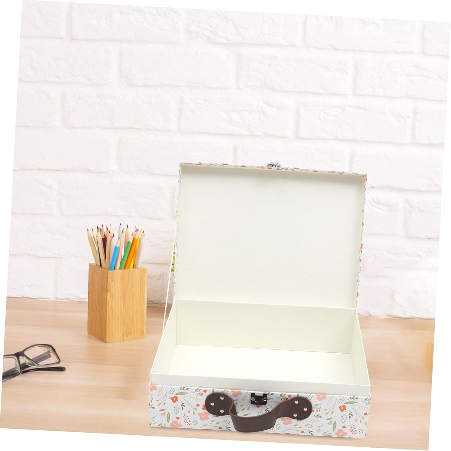 Thickened Paper Suitcase Box Storage Organizer Multi-Functional Decorative Box image number 6