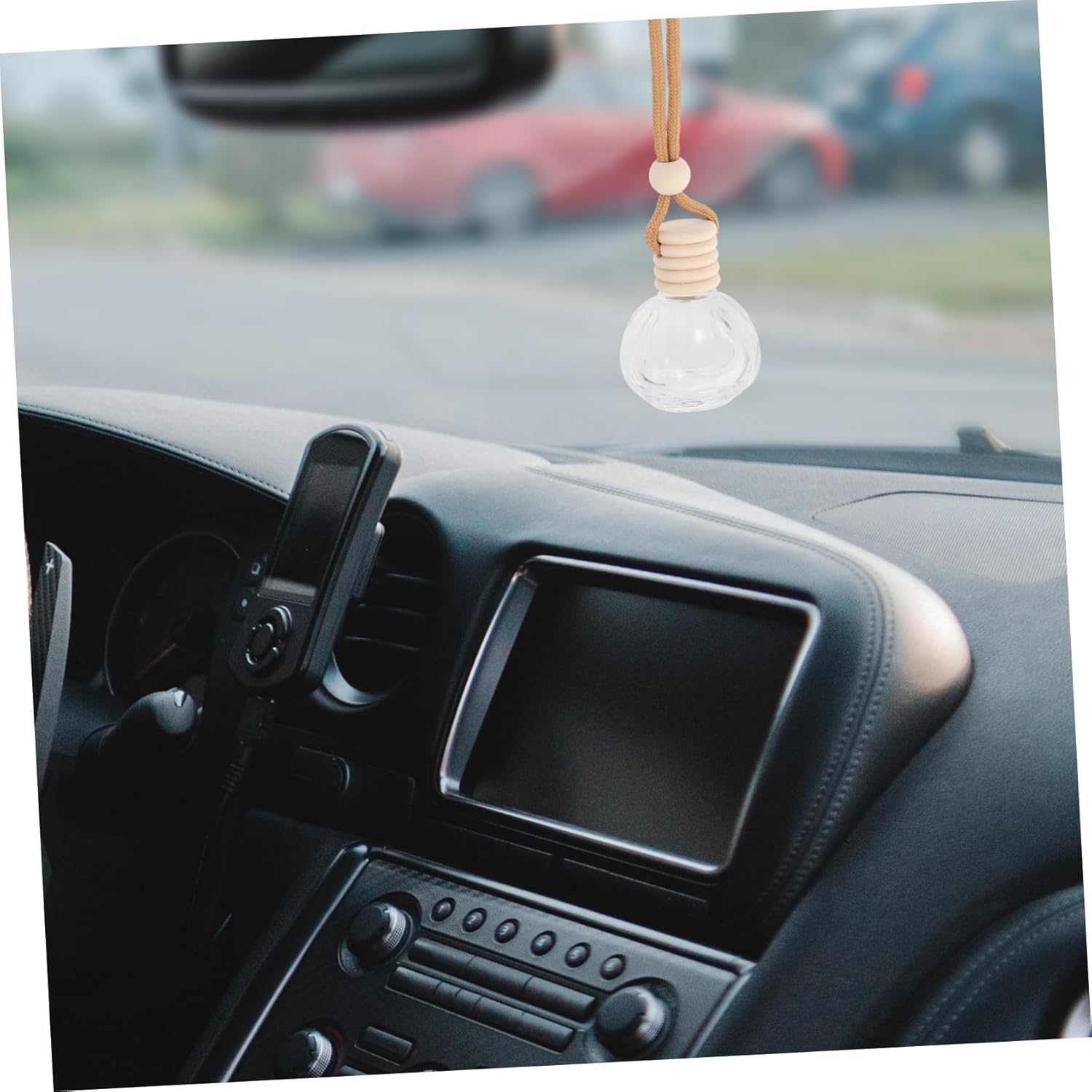 6Pcs Car Aromatherapy Essential Oil Storage Bottles Perfume Diffuser for Car Stylish Hanging Air Freshener Unique Design Relieve Driving Fatigue and Create Fresh Atmosphere image number 2