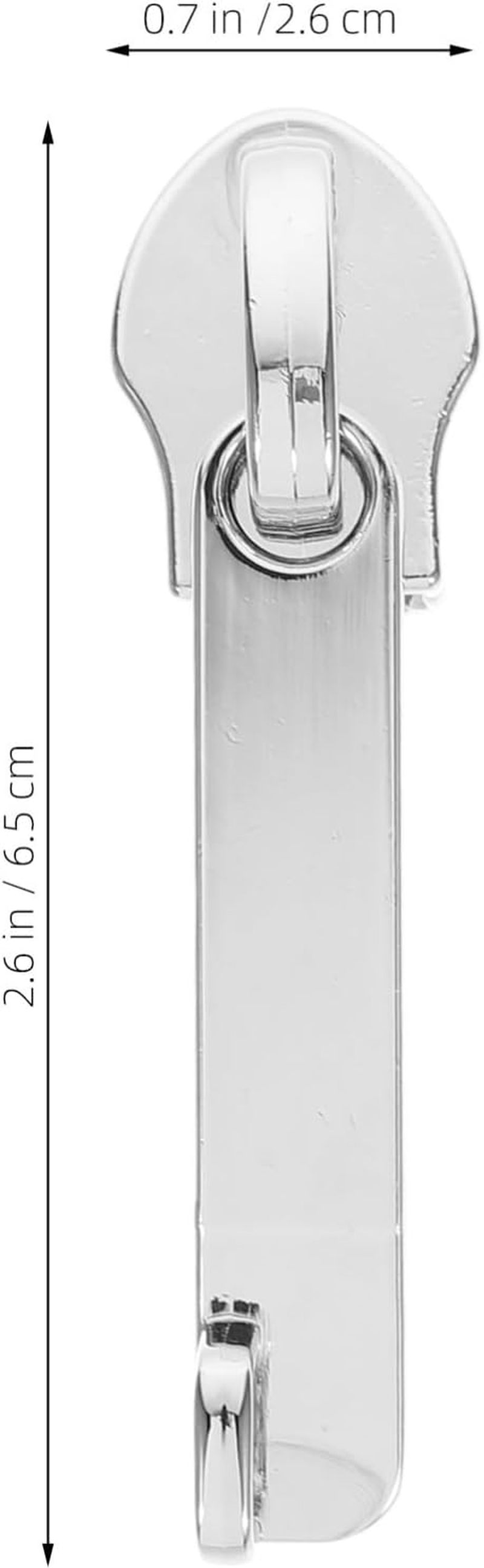 HOLIDYOYO Double Layer Metal Zipper Slider Replacement with Lock Hole for Luggage Repair, Smooth Pull Tab for Suitcase and Travel Gear DIY 4Pcs image number 6