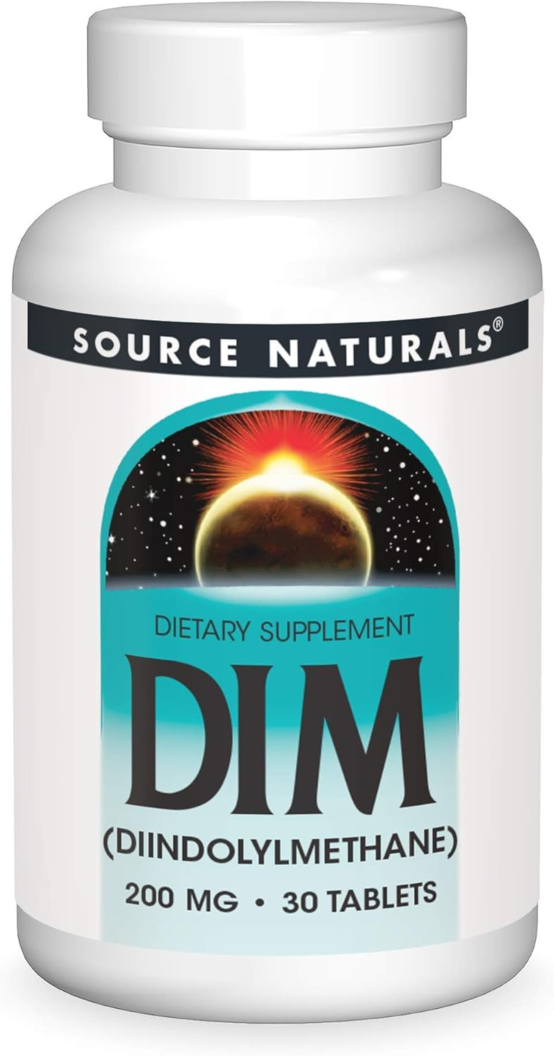 Source Naturals DIM (Diindolylmethane) 200Mg - Supports Hormone Balance & Estrogen Metabolism Supplement - Menopause Symptom Relief - Bioperine for Maximum Absorption - Vitamin E & More - 30 Tablets image number 3