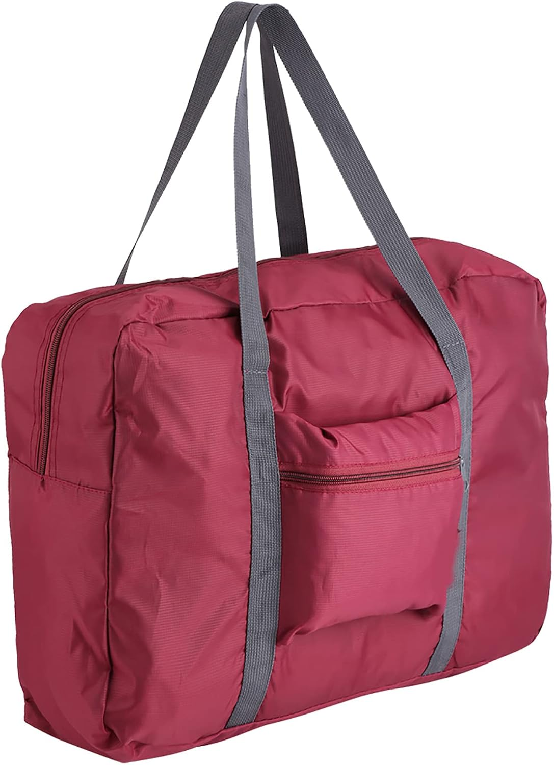 Luggage Bag, Foldable Carry on Travel Bag Nylon Polyester Wearproof Waterproof Travel Duffel Bag for Outdoors, Sports, Travel(Wine Red) image number 3