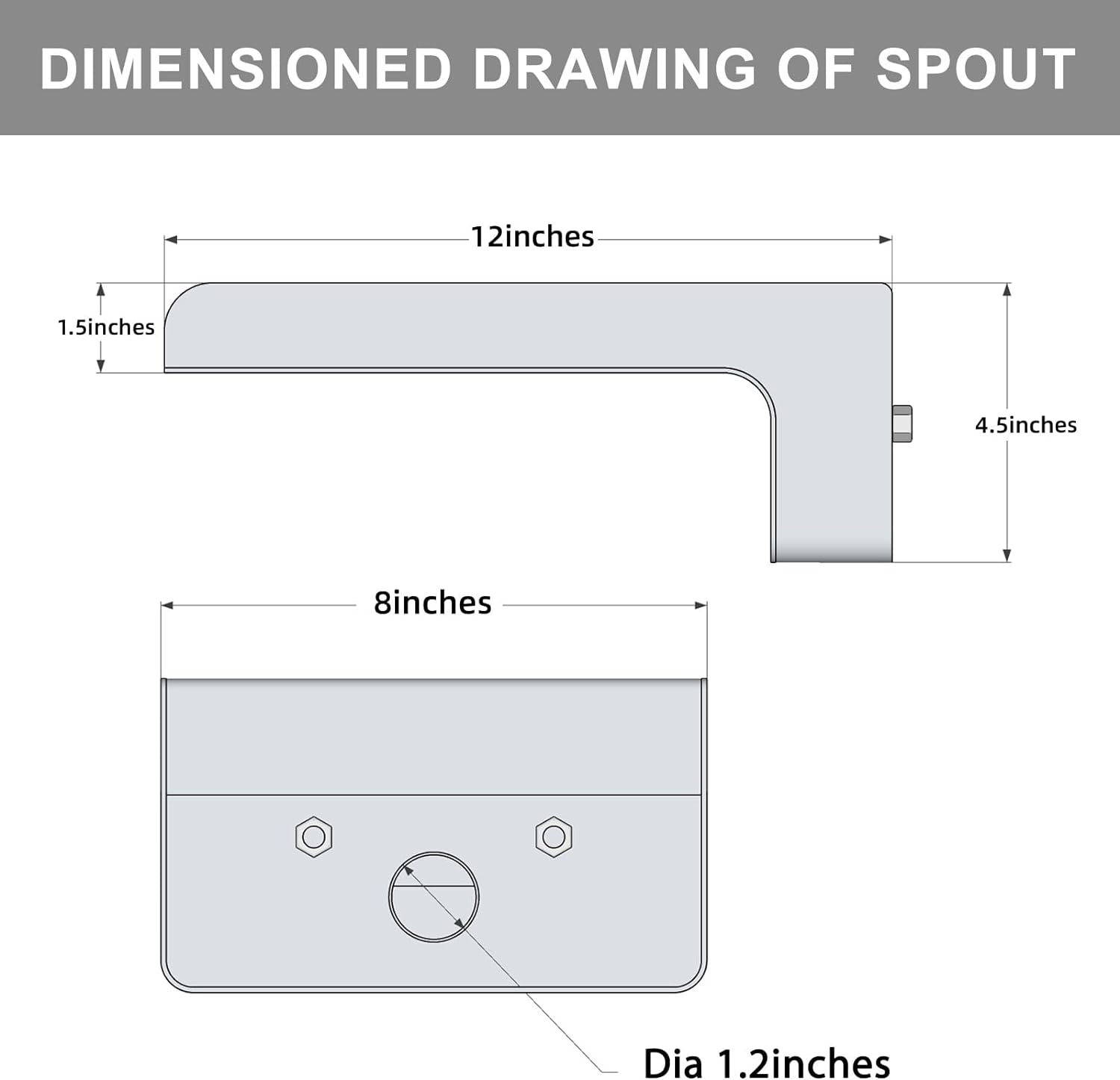 PONDO 304 Stainless Steel Made Exquisite Handcrafted Waterfall Spout for Landscape, Water Fountain Spout Scupper Luxury Decoration for Pools, Ponds, Water Walls (Brown Powder Coating) - Brushed Finishing image number 5