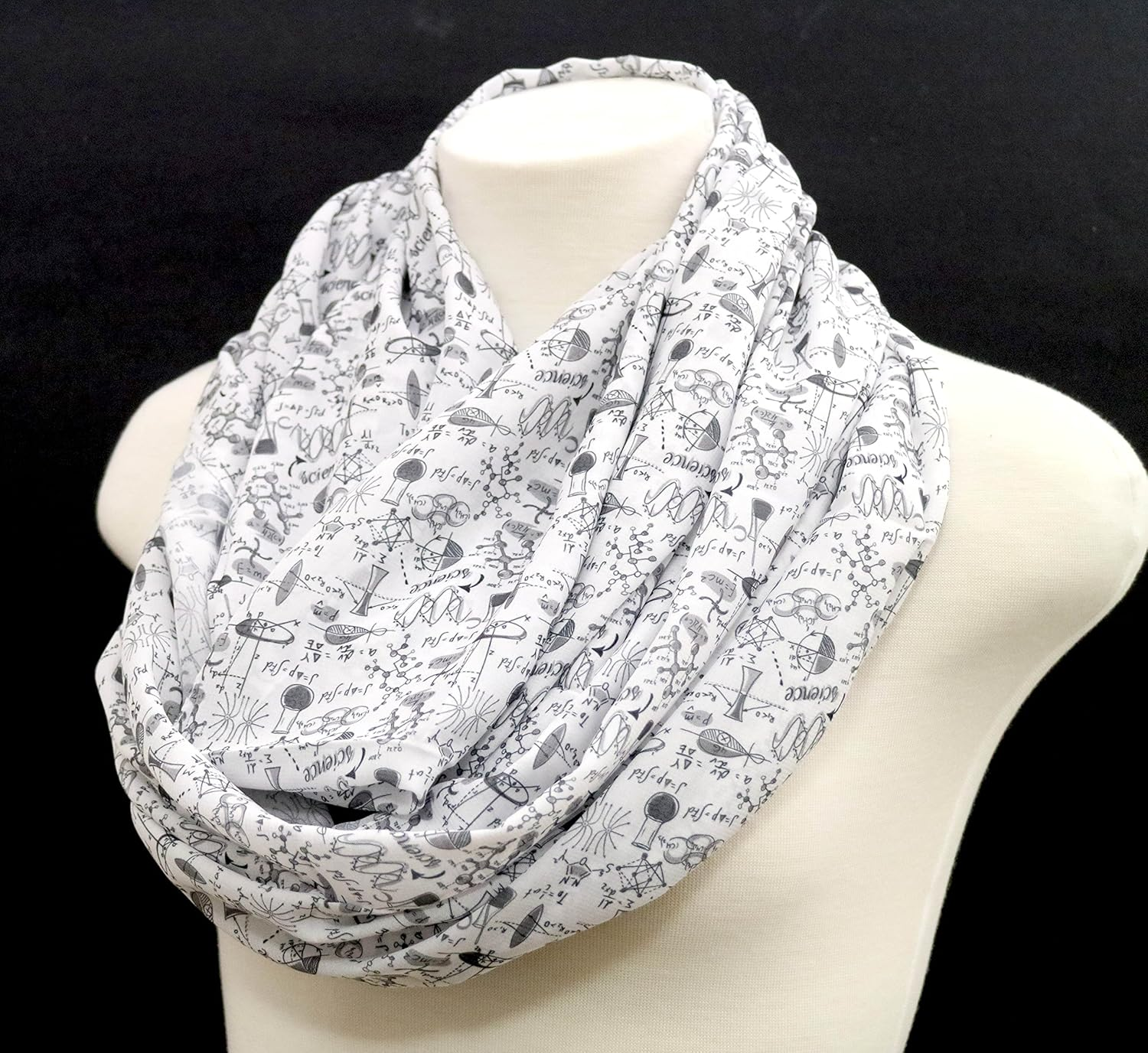 Di Capanni Science Infinity Scarf for Her Geeky Women Chemistry Biology Scientist Physics Colorful image number 5