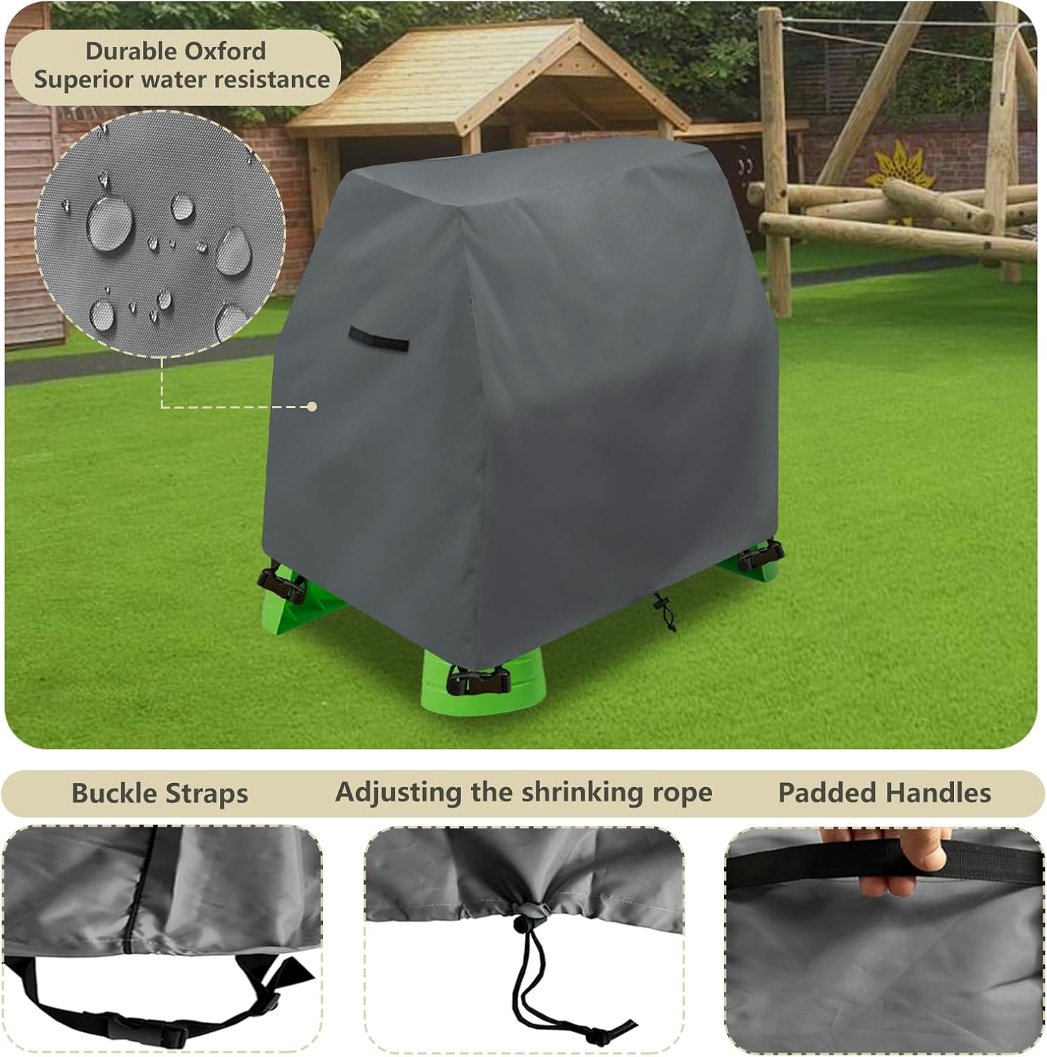 Kids Water Table Cover Fit Step2 Rain Showers Splash Pond Water Table,Waterproof Dust Proof Anti-Uv Outdoor Toys Cover-Cover Only image number 3