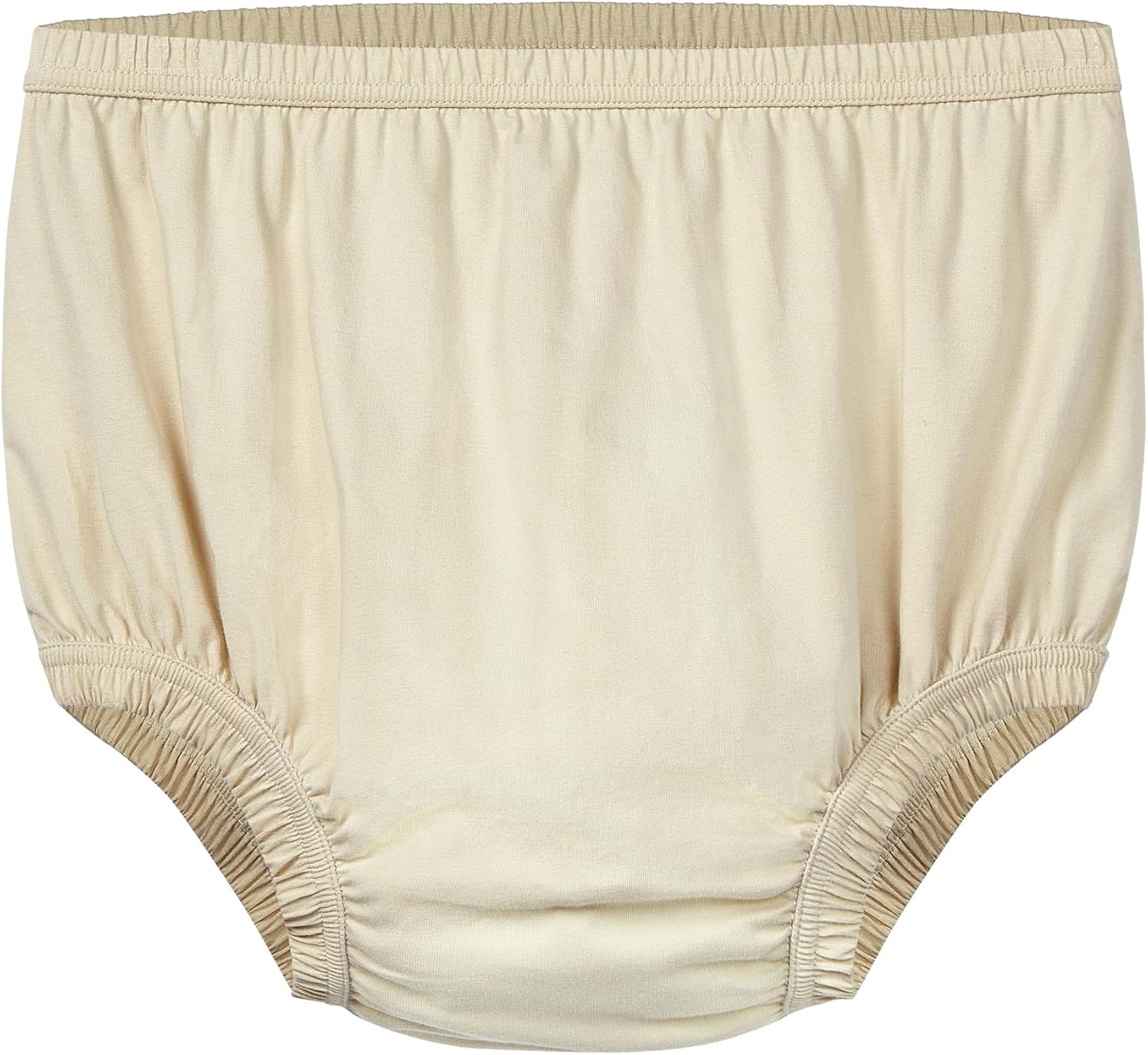 Adult Diaper Cover Silent Waterproof Plastic Rubber Pants for Incontinence Leak Protection with Light Absorbent Layer (Beige, Xxx-Large)