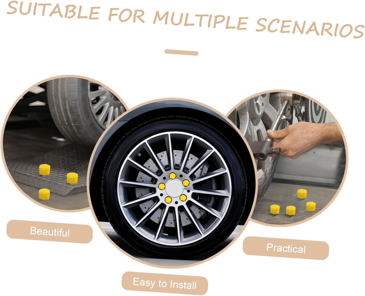 PAMINGONO 40Pcs Automotive Wheel Hub Caps Stylish Vehicle Wheel Center Covers with Clip Durable Rim Caps for Car Modification Attractive Design for Enhanced Appearance image number 5