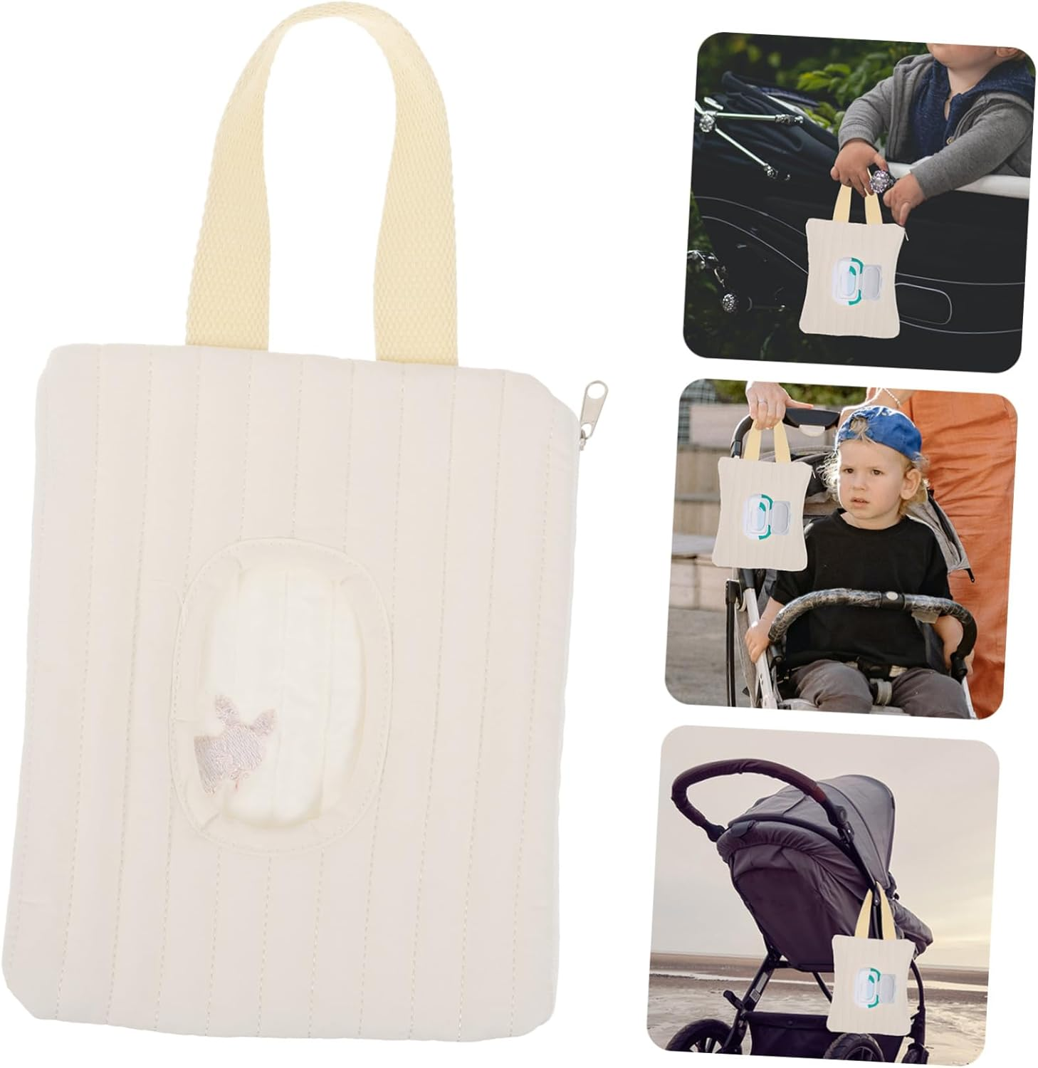 Wet Wipes Container Portable Tissue Pouch for Car Reusable Wipe Pouch Case image number 5