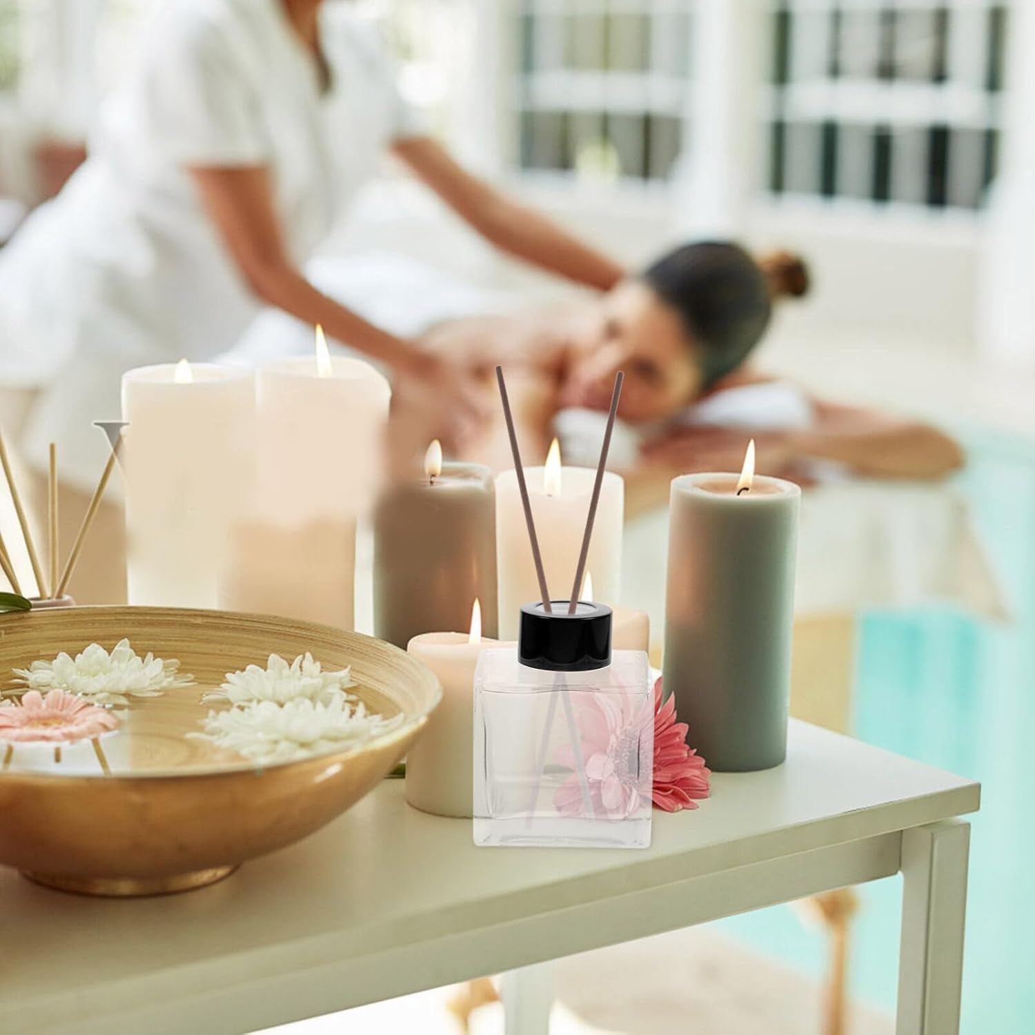 STOBAZA Essential Oil Diffuser Stick 100Pcs Aromatherapy Fiber Sticks Non- Fragrance Diffusers image number 1