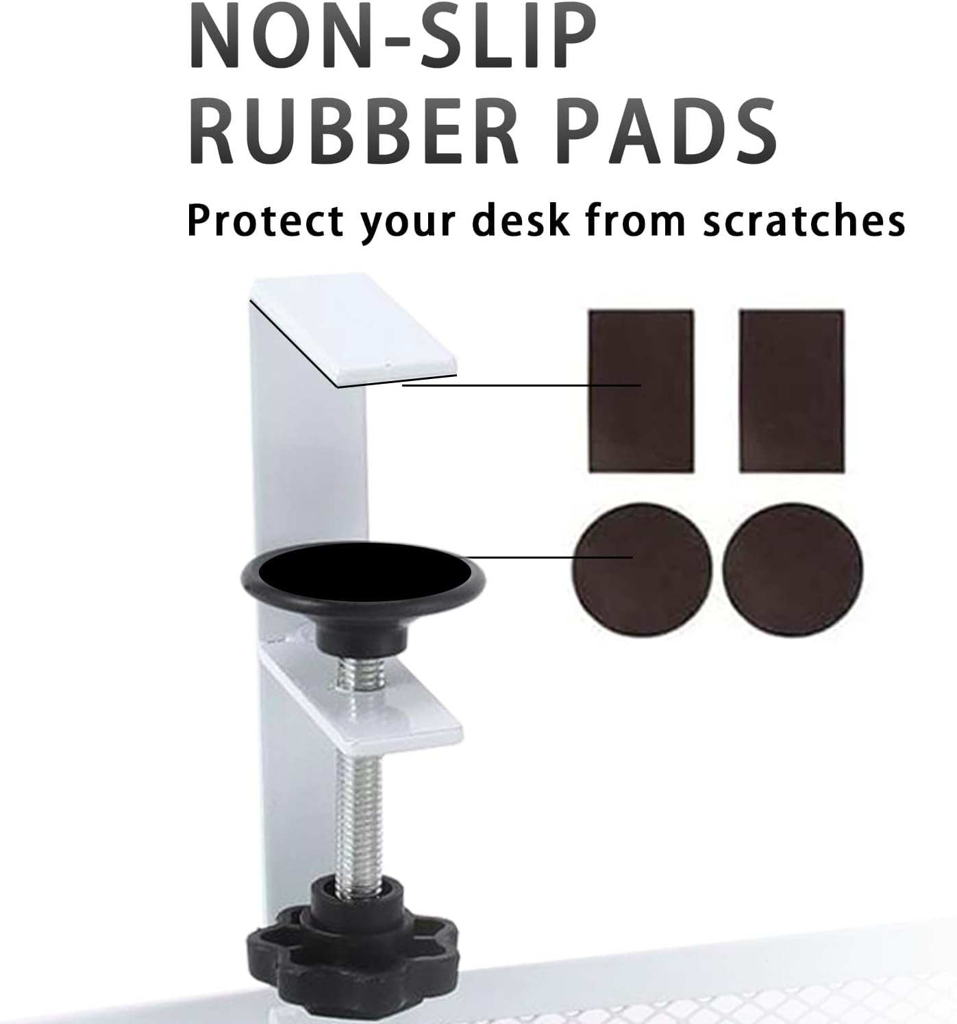 Under Desk Cable Management Tray - Easy Clamp Mount, No Drill Steel Organizer - Neat and Tidy Wire Storage for Home, Office, and Standing Desks (White) image number 5