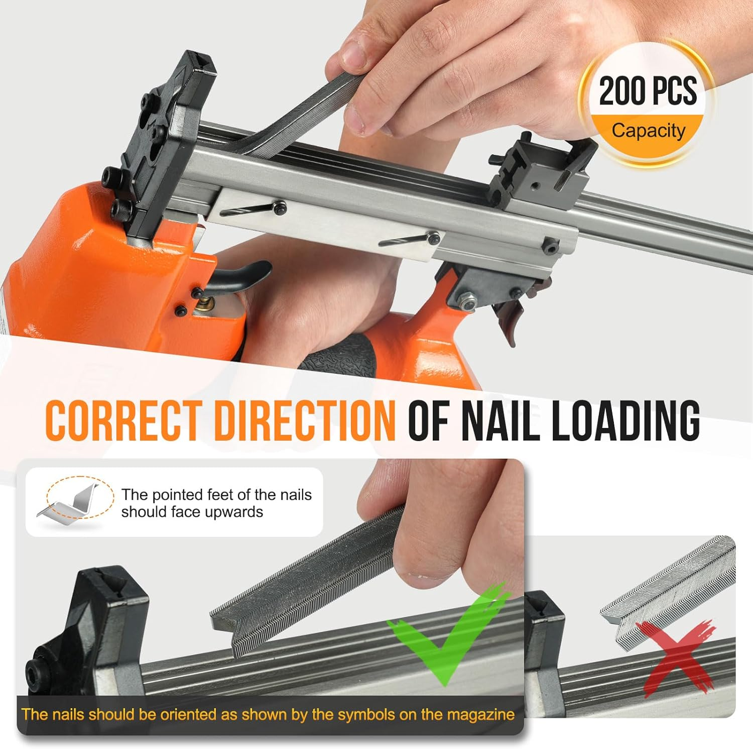 KAMSIN V1015 Pneumatic Picture Frame V Nailer, Fits 5/16'' to 19/32'' (7 to 15 Mm) V Nails, 30 Gauge Air-Powered Frame Joiner for Picture Framing image number 4