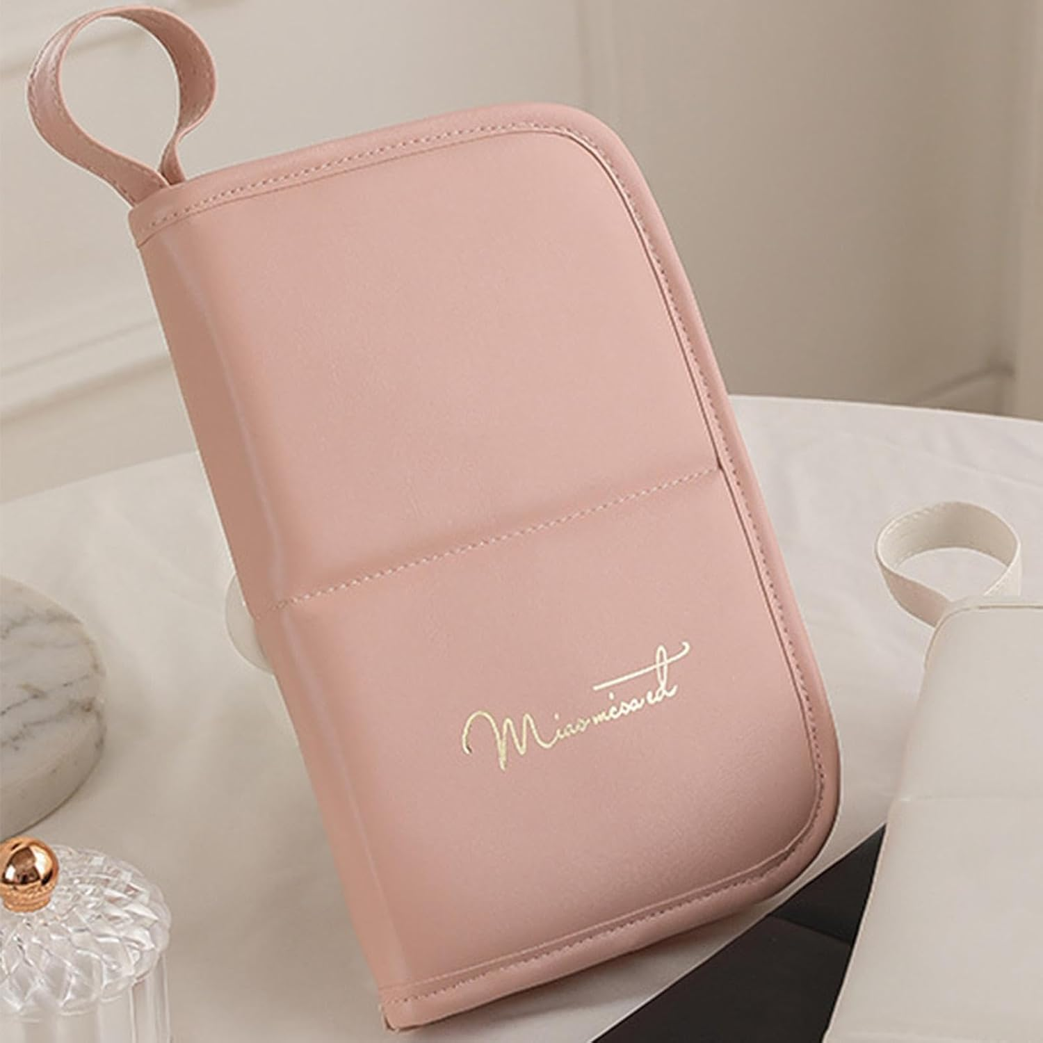 Makeup Brush Travel Case - Portable Makeup Brush Holder, Organizer, Pink image number 6