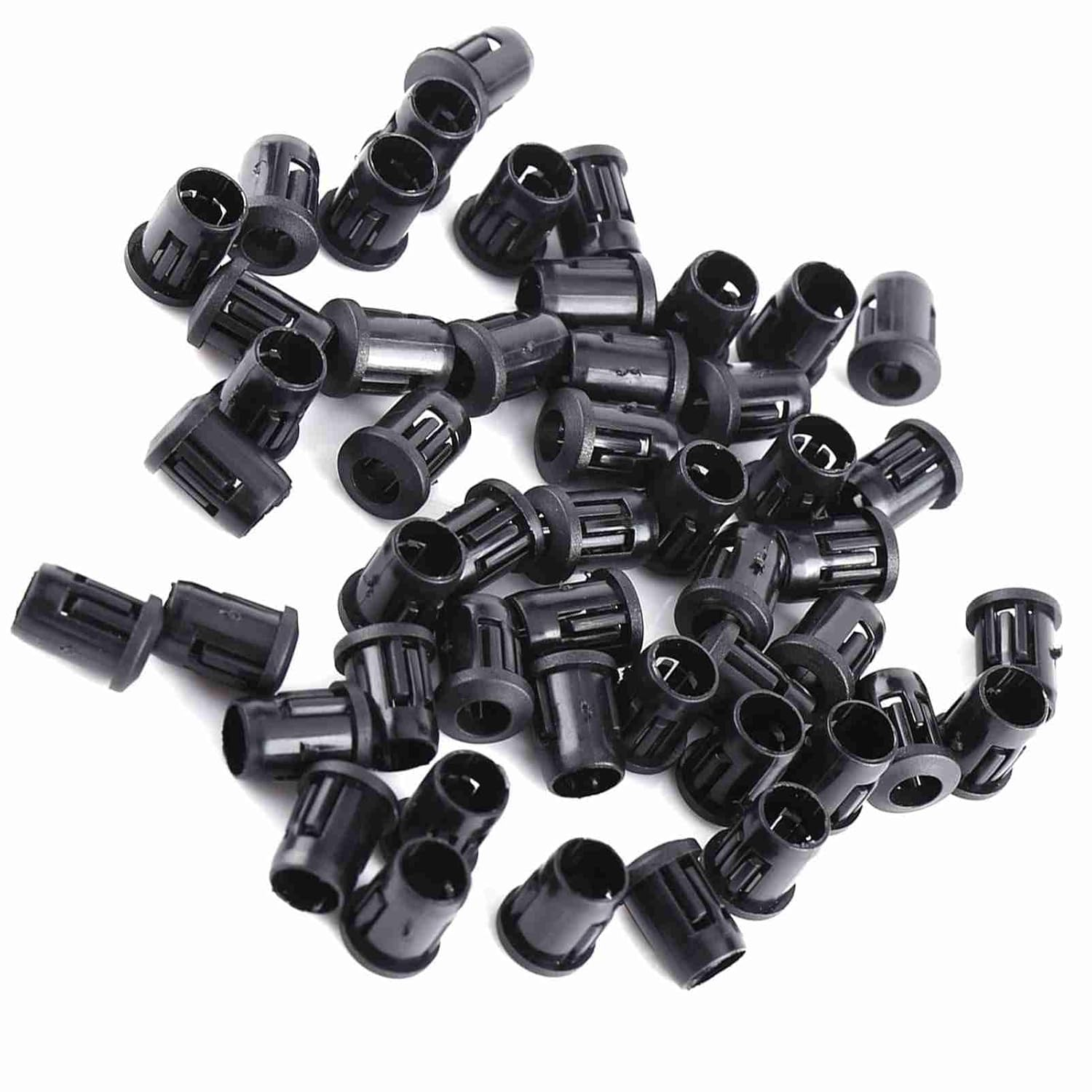 3Mm 5Mm 8Mm 10Mm LED Sockets, 50Pcs Lamp Socket Diode Holder Plastic Black Clamp/Holder Bezel Mount for Household (5Mm) image number 3