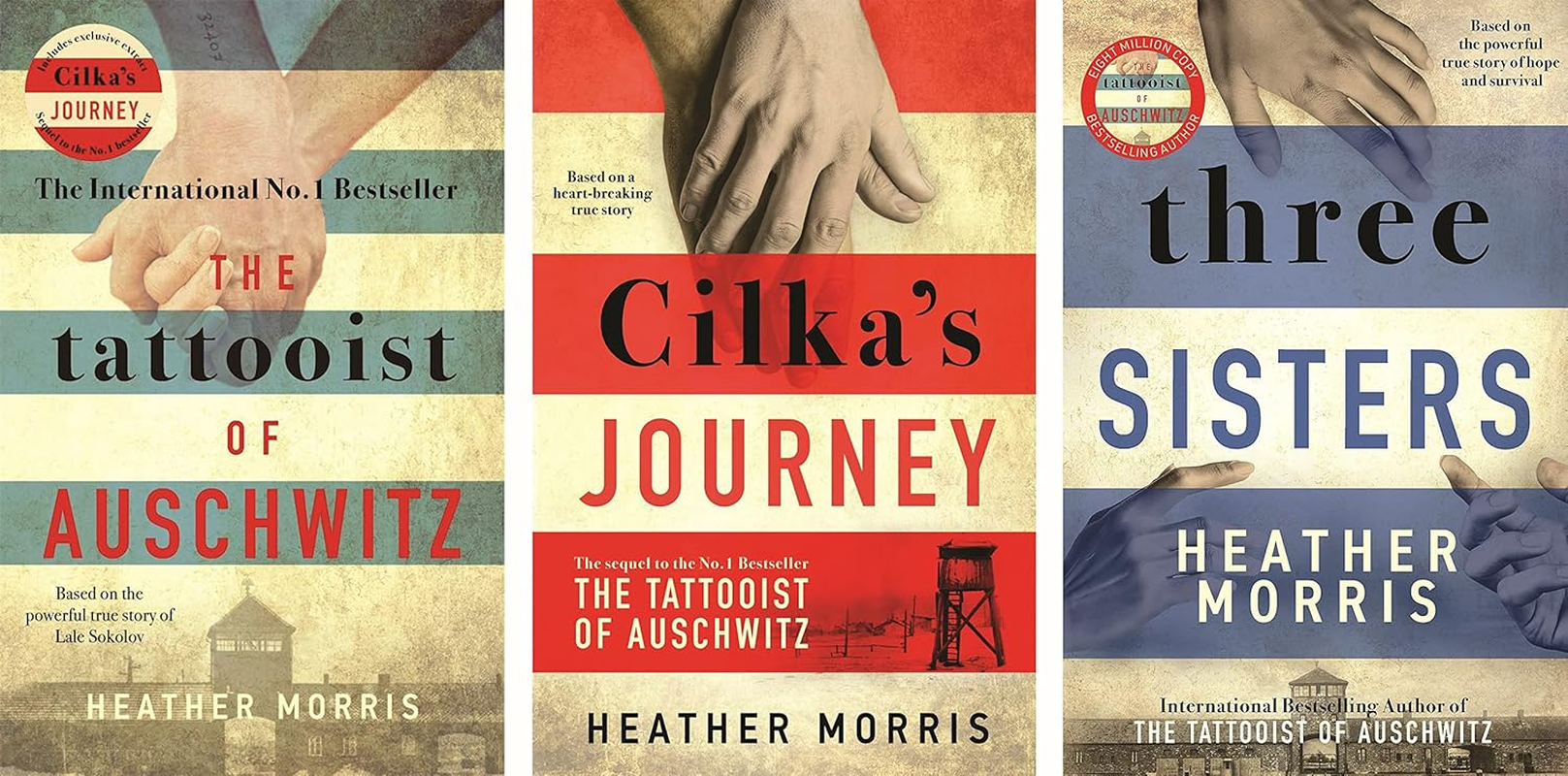 Tattooist of Auschwitz, Cilka'S Journey, & Three Sisters 3 Book Set Collection image number 1