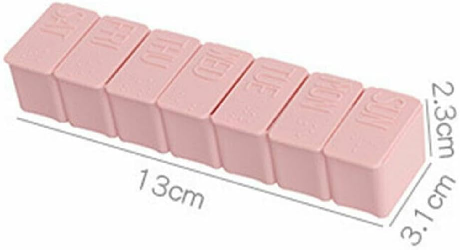 2X 7 Day Weekly Pill Box Medicine Tablet Organizer Dispenser Container Case AU Pink image number 1