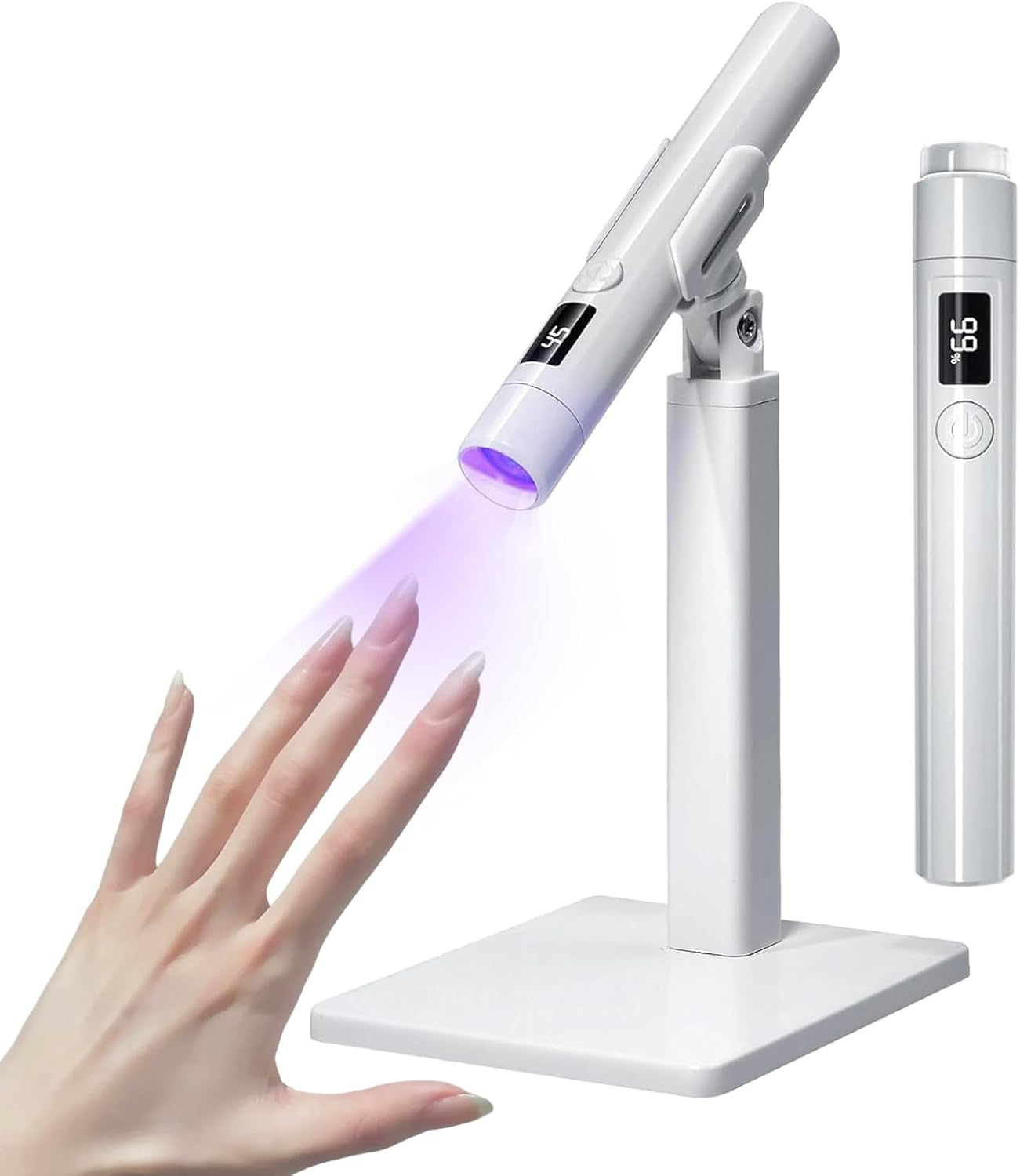 Uv Nail Lamp, Flash Cure Nail Lamp,Rechargeable Portable Led Nail Lamp,Uv Light Nail Lamp, for Salon, Home Diy Quick Nails Care
