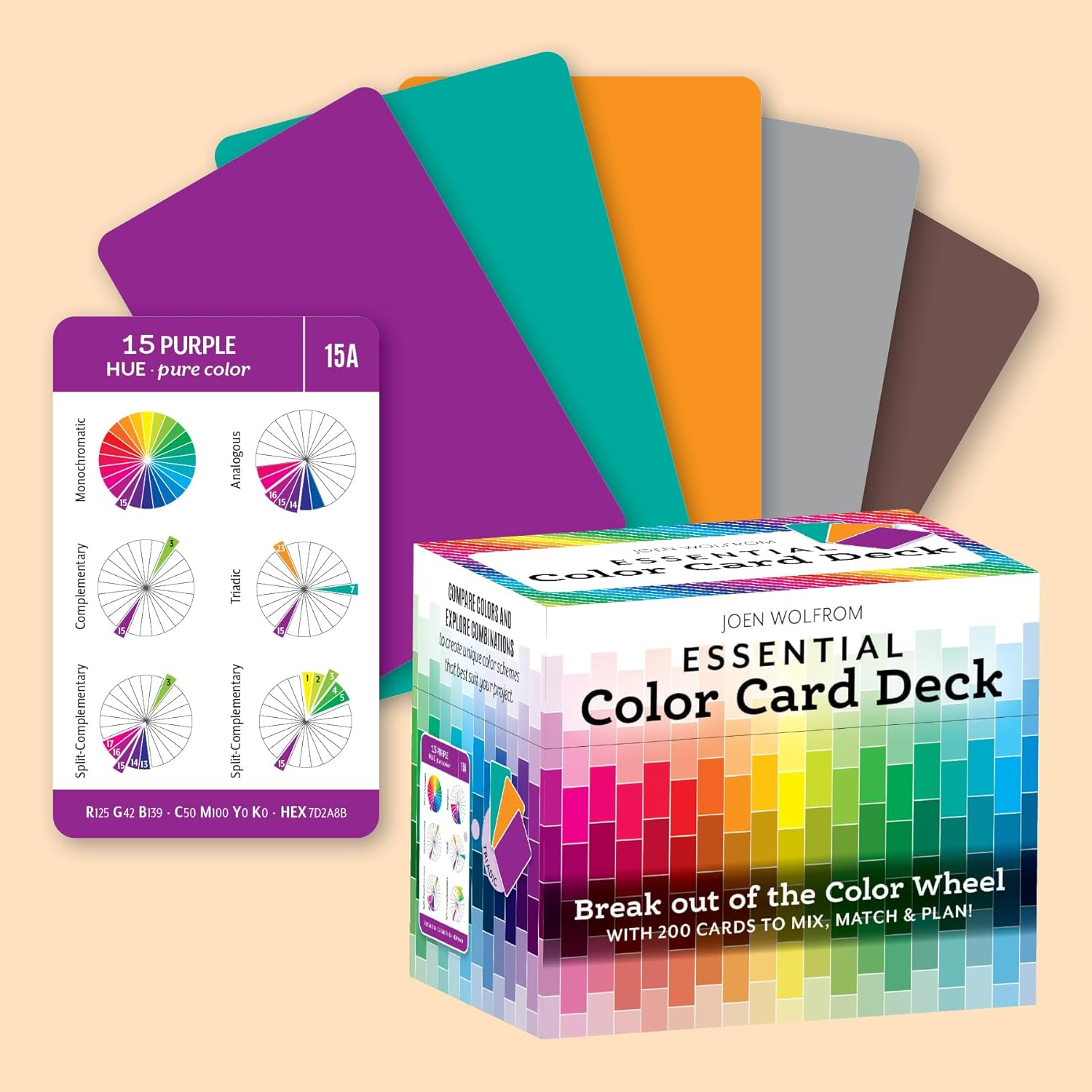 Essential Color Card Deck: Break Out the Color Wheel with 200 Cards to Mix, Match & Plan! Includes Hues, Tints, Tones, Shades & Values