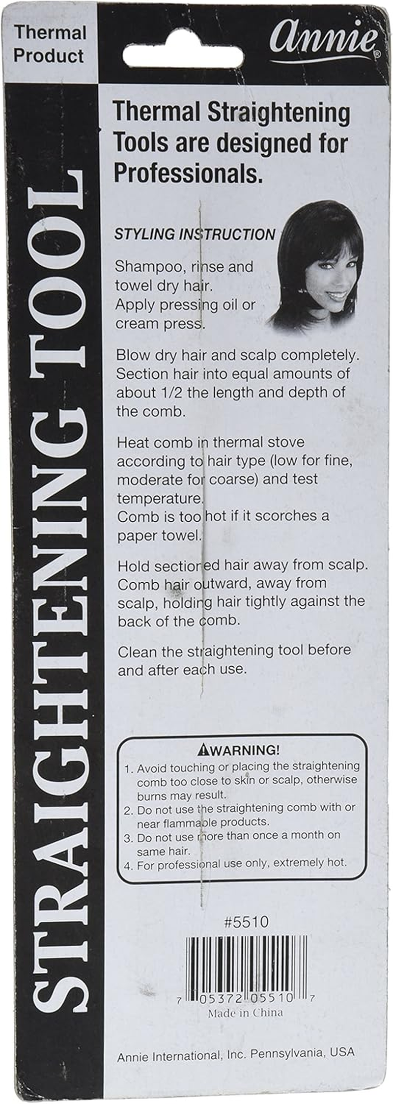 Annie Straightening Comb, Wide Teeth image number 5