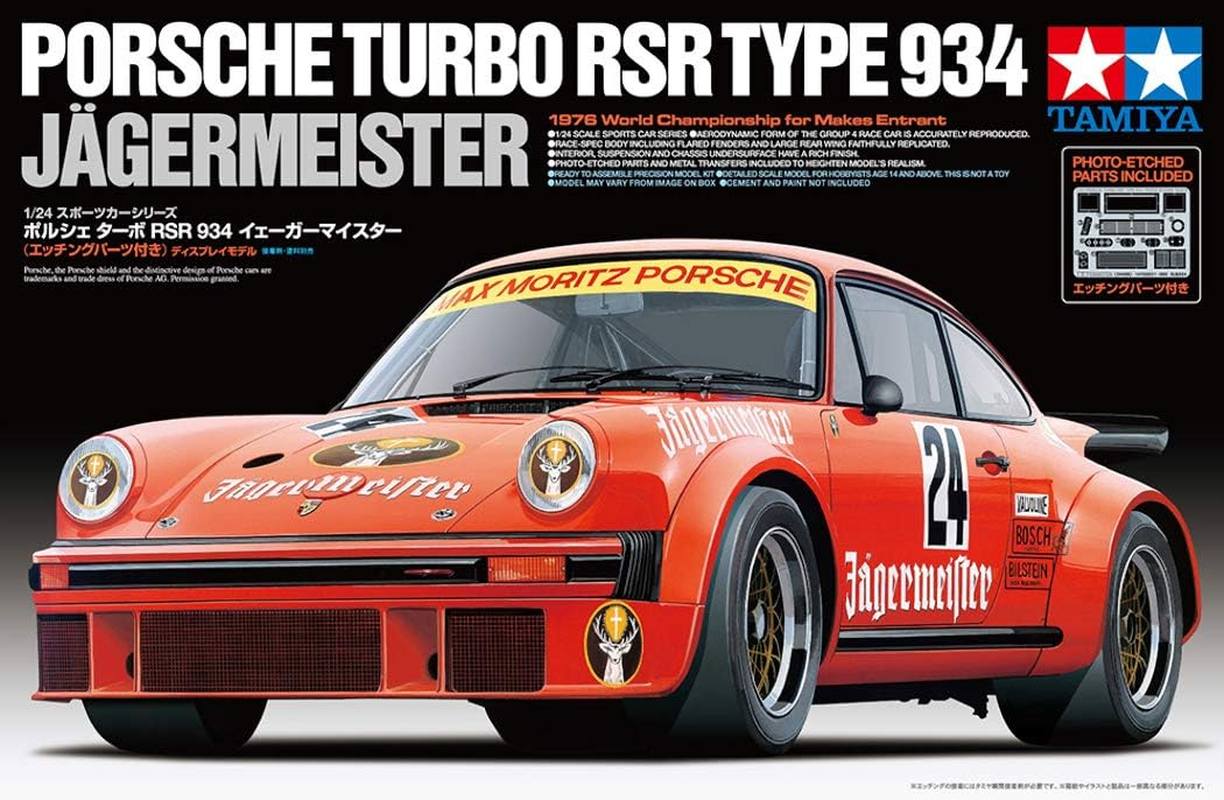 Tamiya 1:24 Scale Porsche Turbo RSR Type 934 Car Model Kit image number 2
