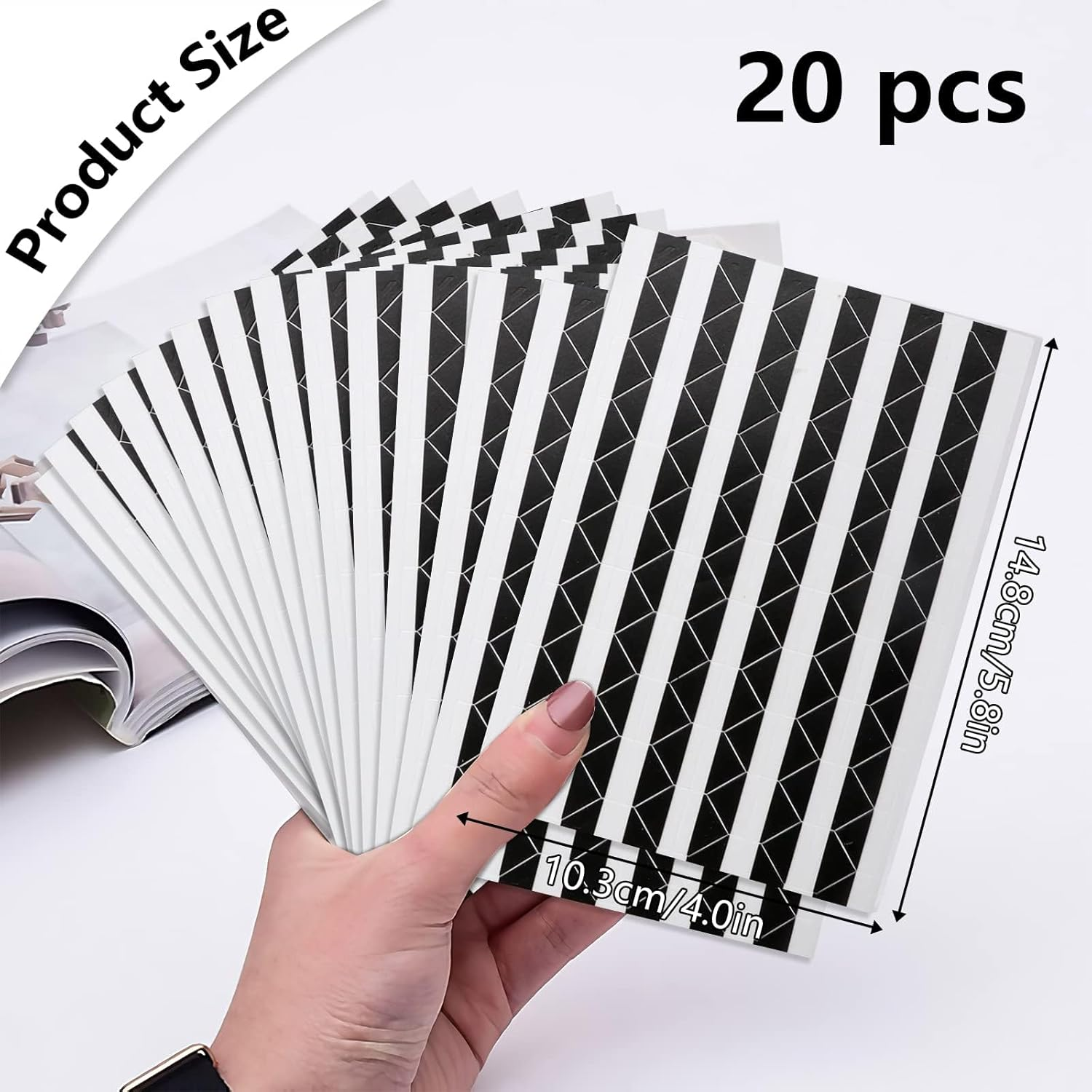 Photo Corners Sticker, 20 Sheets Self-Adhesive Photo Corners, 2040 Pcs Scrapbooking Supplies for Memory Books Picture Album (Black)