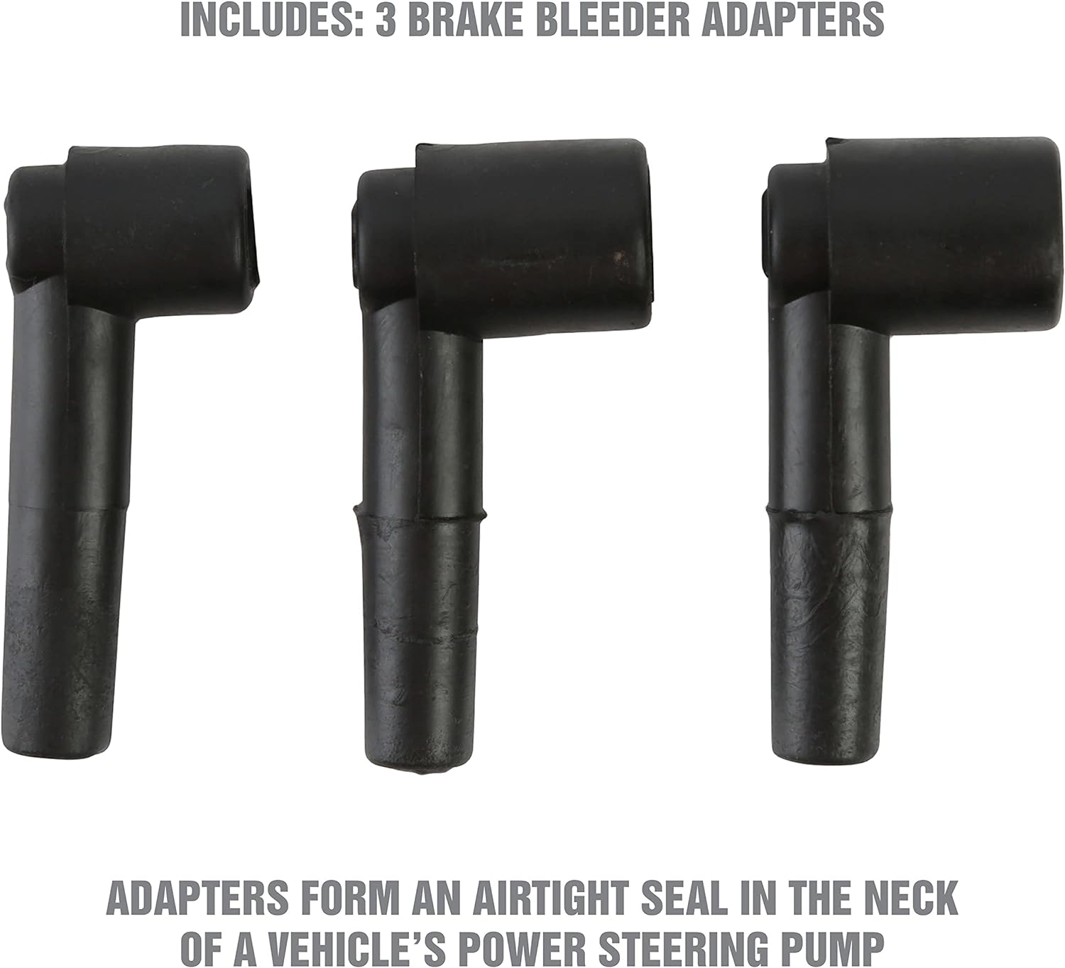 OEMTOOLS 27311 Power Steering and Brake Bleed Adapter Kit, Works W/Hand Vacuum Bleeder, Brake Line Bleeder Kit W/ 2 Rubber Power-Steering Adapters image number 4