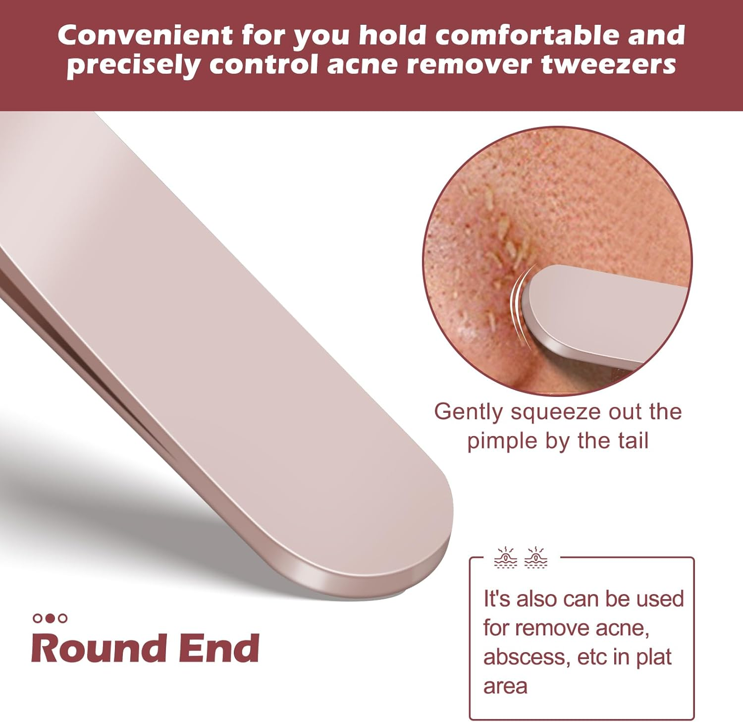 WSYUB Professional Facial Blackhead Remover Tweezers,Extractor Acne Removal, Pimple Popper Tool Kit, Clip for Whiteheads, Acne Clip, Ingrown Hairs Tweezers, Blackheads Tweezers image number 6