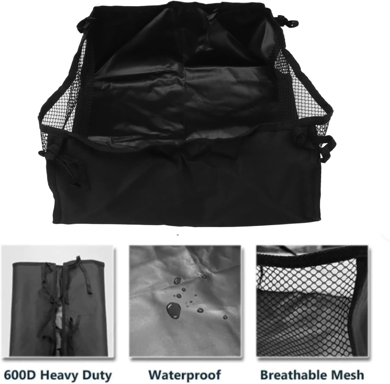 Wheelchair Basket, under Wheelchair Bag, Wheelchair underneath Bag 600D Oxford Cloth, Movable under Seat Basket for Rollator Walker Black image number 1