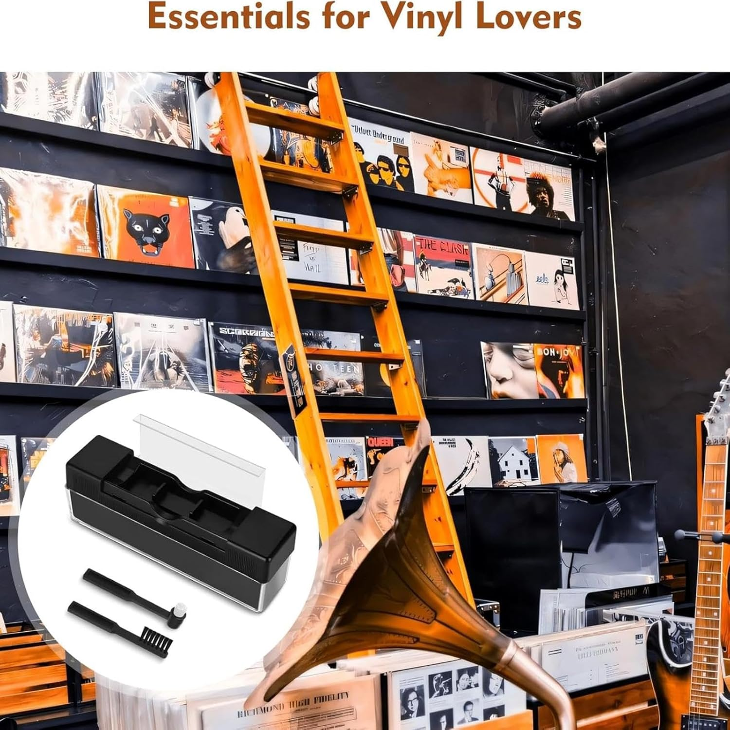 2-In-1Record Cleaning Kit with Soft Velvet Brush & Stylus Cleaner - Anti-Static Dust Removal Brush for LP Records, Safe Alcohol-Free Cleaning for Turntable Maintenance & Sound Quality Improvement image number 5