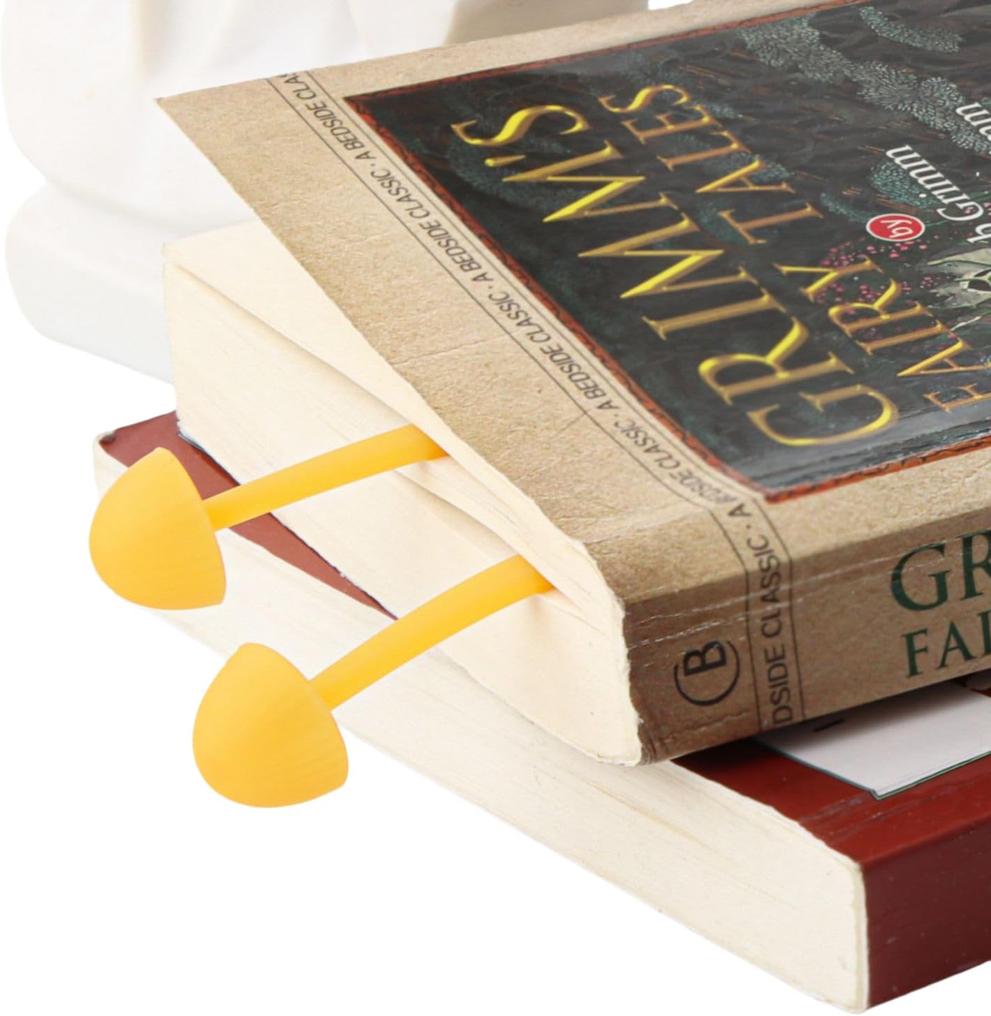 Mini-Mushroom Bookmarks - Set of 4 - Two Sizes & Colors - Soft, Flexible Silicone - Fun Stocking Stuffer, Gift for Book Lovers, Teachers, Back to School-(Pink Yellow-4Pcs) image number 2