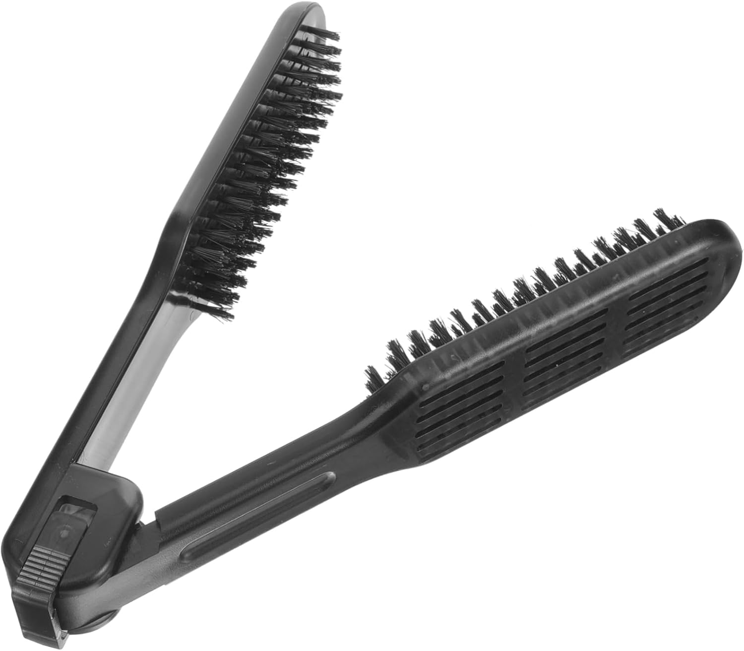 Gogogmee Double Sided Hair Straightening Brush V-Shape Bristles Black High Temperature Resistant Anti-Static for Women Hair Styling Tool for Salon Use image number 3