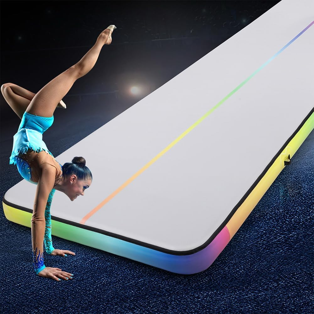 Everfit Air Track, 6M Inflatable Yoga Gymnastics Mat Tumbling Mats Thick Training Exercise Airtrack Flooring Home Gym Equipment Outdoor Fitness, Anti-Slip Wear-Resistant Colourful image number 1