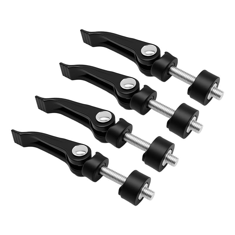 4Pcs Lawnmower Handle Screws, Fast Removal Release Handle Knob Nut Bolt, Mower Replacement Parts Repair Tool & Tile Cutter Push-Type Broach (Black) image number 1