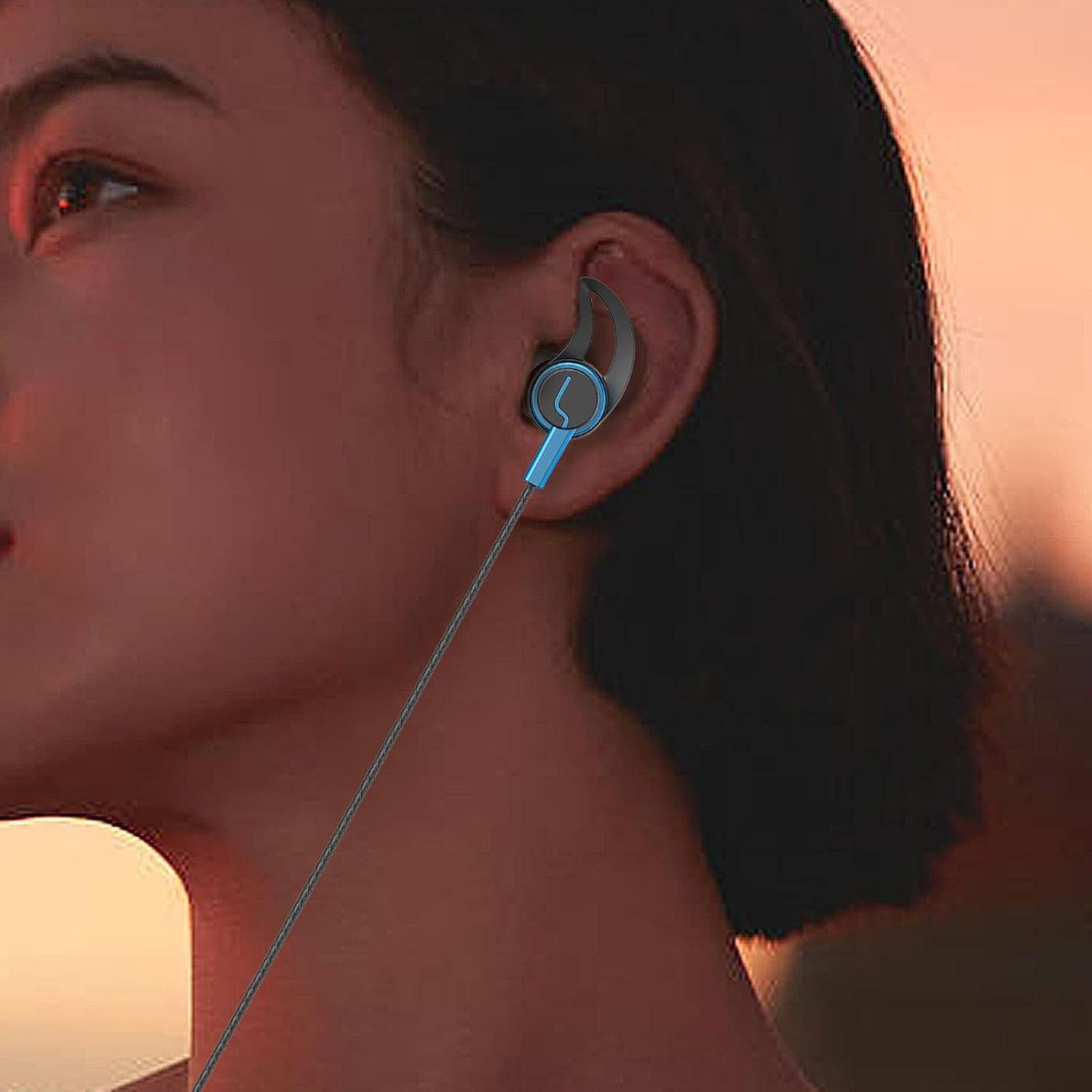 In Ear Game Headset, In-Ear Wired Game Ear Buds with Detachable Dual Microphone, Noise Reduction Mobile Game 3.5MM Jack image number 5