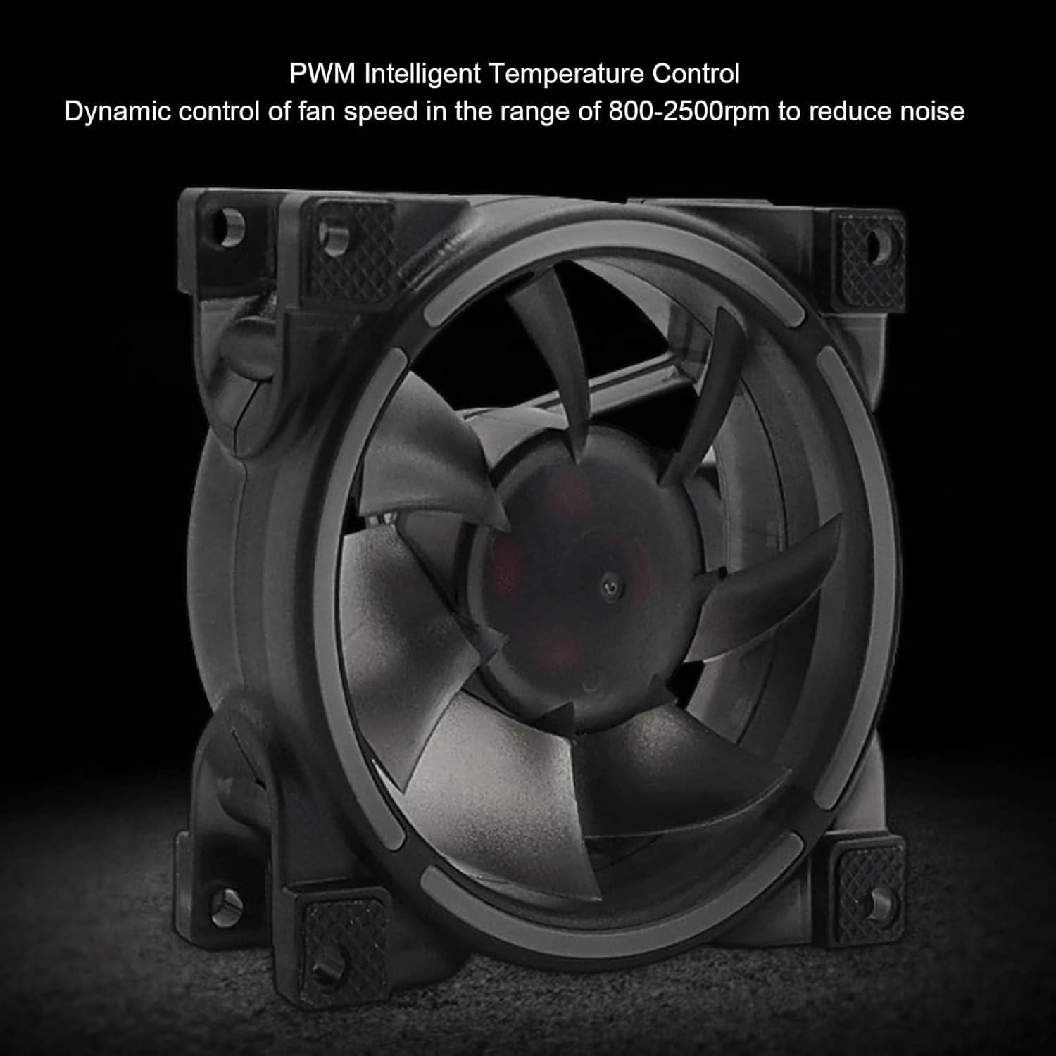 80Mm ARGB Silent Case Fan with RGB Lighting 800-2500RPM High Speed High Airflow PC Fan for CPU Cooler Radiator Computer Case Cooling image number 5