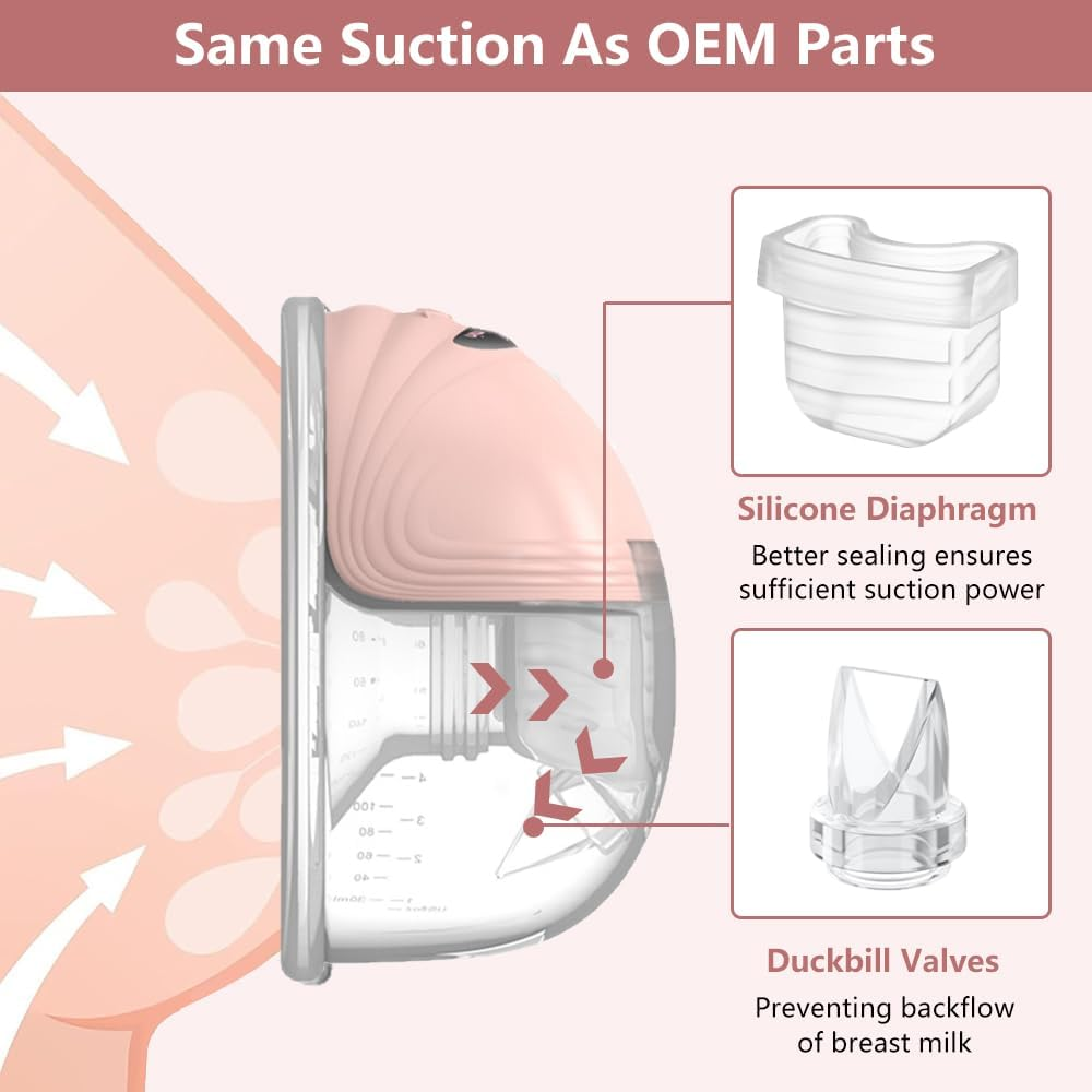 4Pcs Silicone Diaphragm Compatible with Mommed S21, Mommed S18, MISSAA S21, MISSAA S18, NICEGREEN Life S21 Breast Pump, Replace for S21/18 Breast Pump Parts image number 2