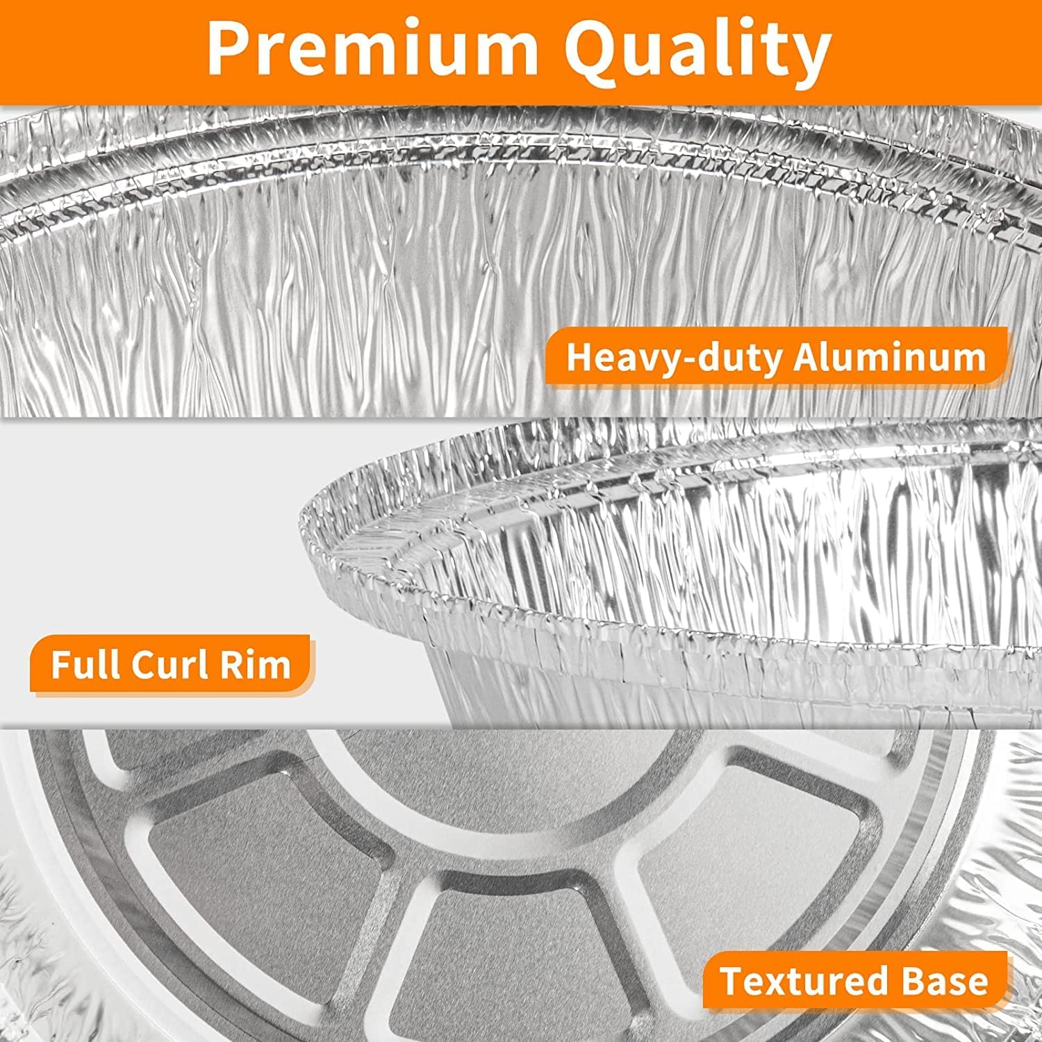 Aluminum Foil Pie Pans round Disposable Mini Tins for Tarts and Pies, 10 Piece Set image number 1