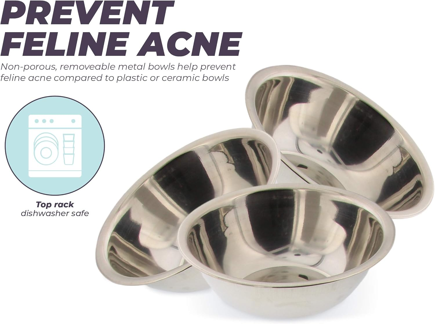 Pet Store Wood Multi-Cat Raised Feeder with 3 Metal Bowls image number 5