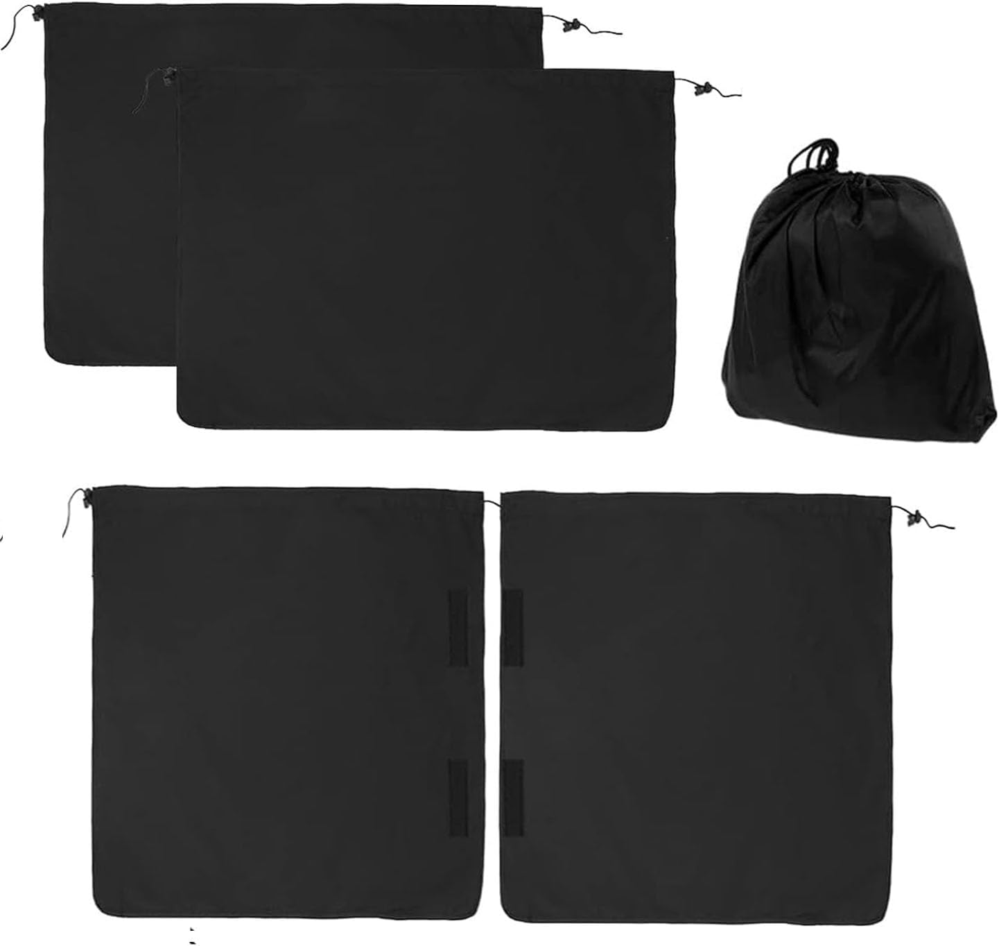 Limcryspp a Set of Car Curtains, 1 Rear Seat Partition Curtain and 2 Rear Side Curtains, Detachable, Travel Camping Nap Sleeping Accessories image number 4