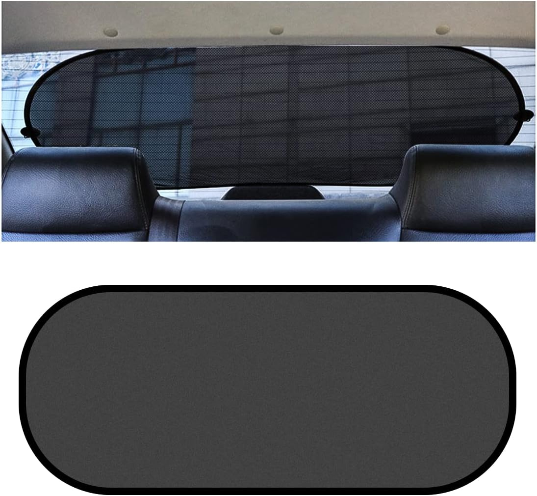 Car Rear Window Sunshade with Suction Cup, Sun UV Rays Protection for Car Back Window, Sunlight Shield Blocker Mesh Cover for Rear Facing Seats, Car Accessories for Baby, Pets, Children （39"X19"/Rear） image number 5