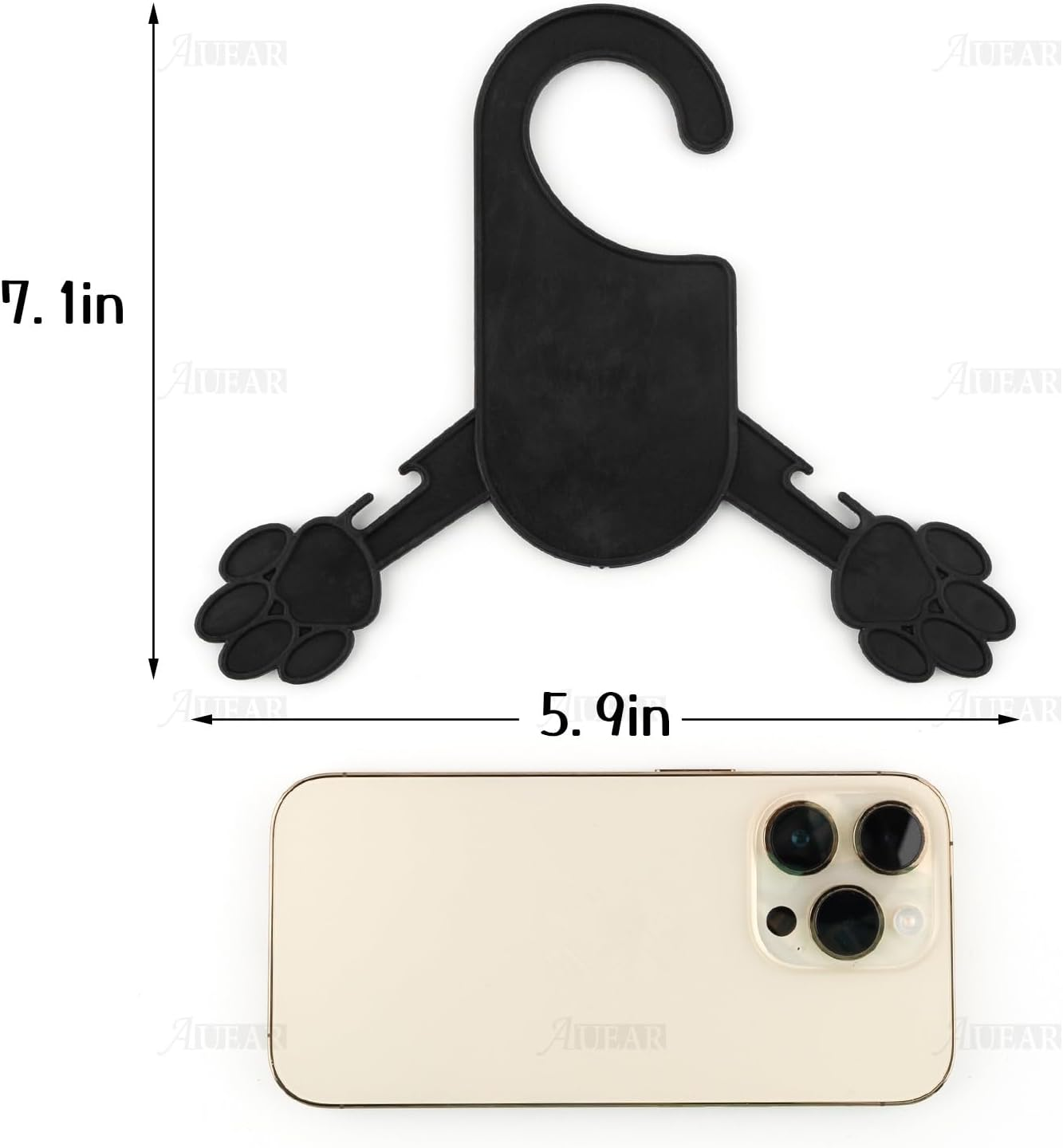 AUEAR, 10 Pack Plastic Pet Clothes Rack Hangers for Dog Puppy Cat Toddler Small Coat Hanger