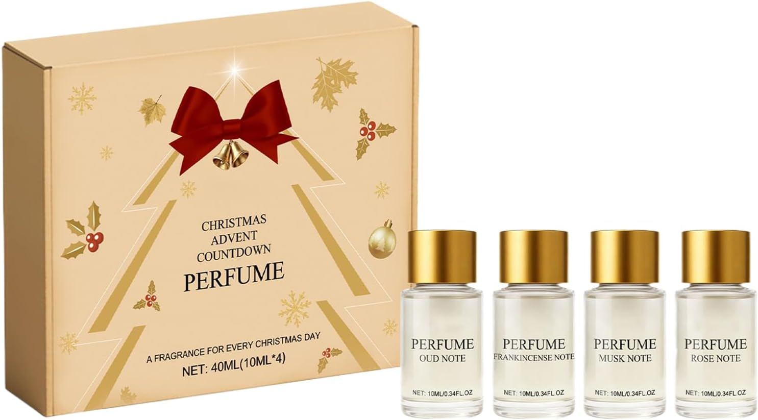Ylnailky Christmas Perfume Advent | 4-Piece Christmas 2025 | Women Fragrances Set Countdown Calendar | for Girls Adults Holiday Birthday Valentine Daily Travel Commuting Party image number 3