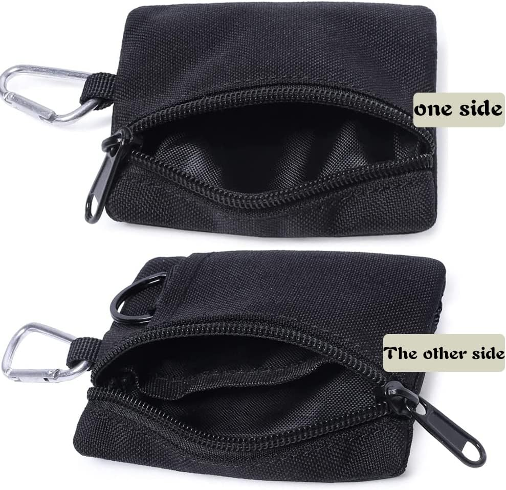 Tactical Keychain Pouch - Military Mini Size Belt Gear EDC Pocket Organizer as Coin Purse ID Card Holder Car Fob Key Waist Case Wallet Earphone Pack - 2 Orange image number 7