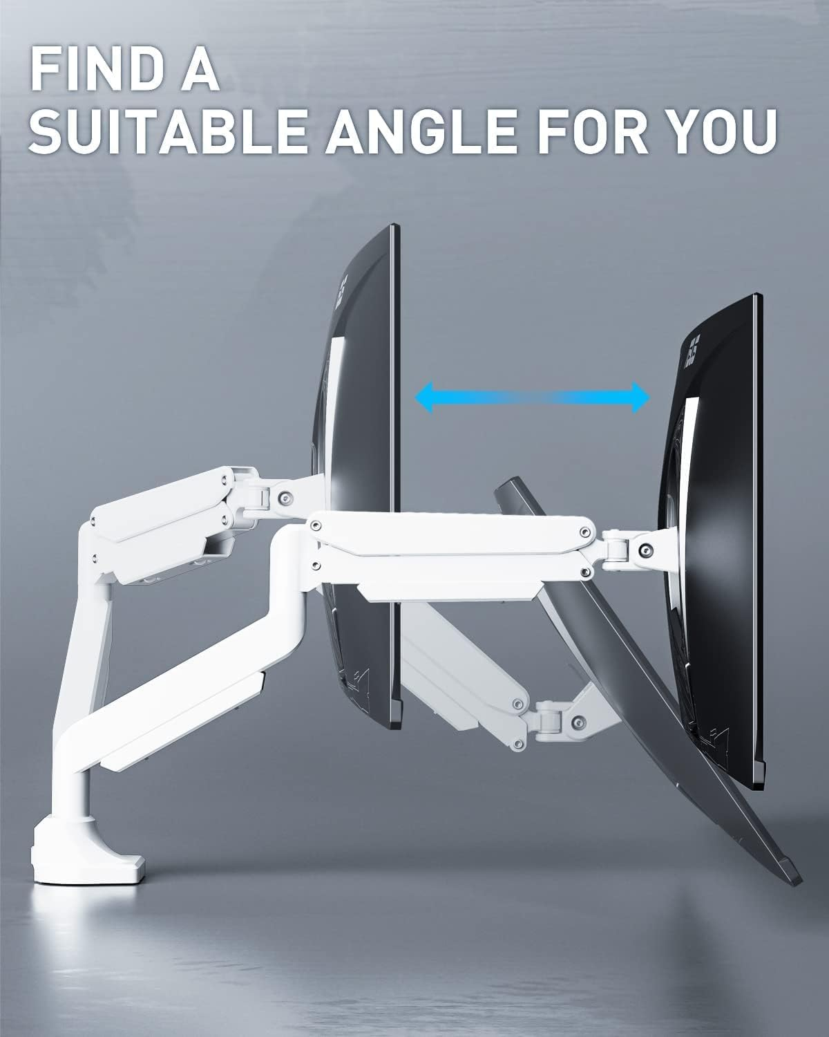 Heavy Duty Monitor Arm - 15KG Vesa Arm Monitor Stand, Monitor Desk Mount Gas Spring, Curved Computer Single Monitor Arm for Gaming Screen 34&rdquo;/38&rdquo;/42&rdquo;Up to 49'', 6.6-44Lbs Supported image number 2