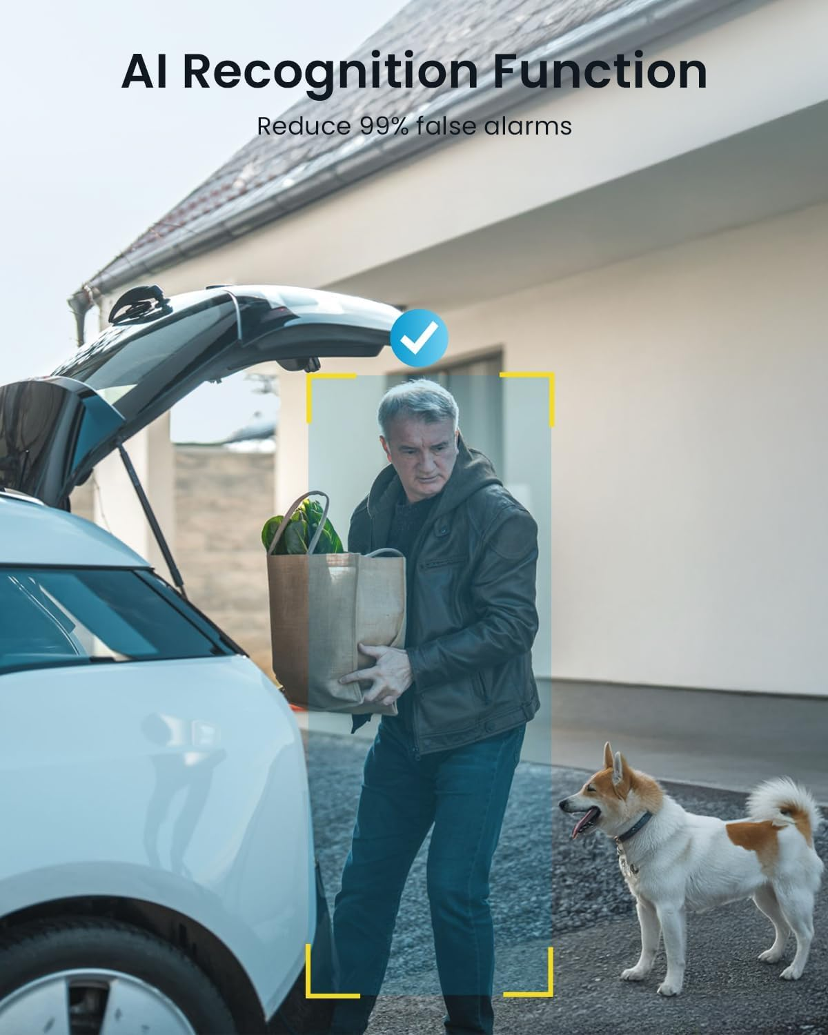 Iegeek Magnetic Security Camera Solar Outdoor Wireless, 300&deg; Rotation Adhesive Stick up Camera, 2K Battery Magnetic Base CCTV Camera System, Home Wifi Camera, Motion Detection, Color Night Vision image number 2