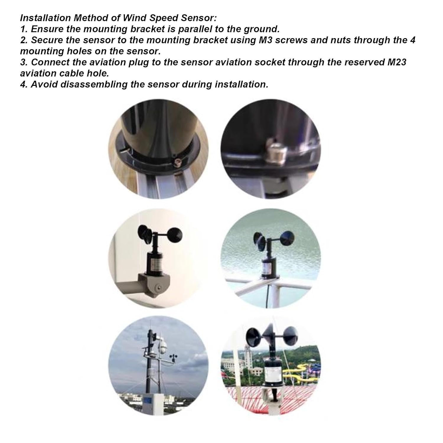 Haofy High Accuracy Outdoor Wind Speed Monitoring Sensor Anemometer for Greenhouses Weather Marine Ports Industrial Use image number 3