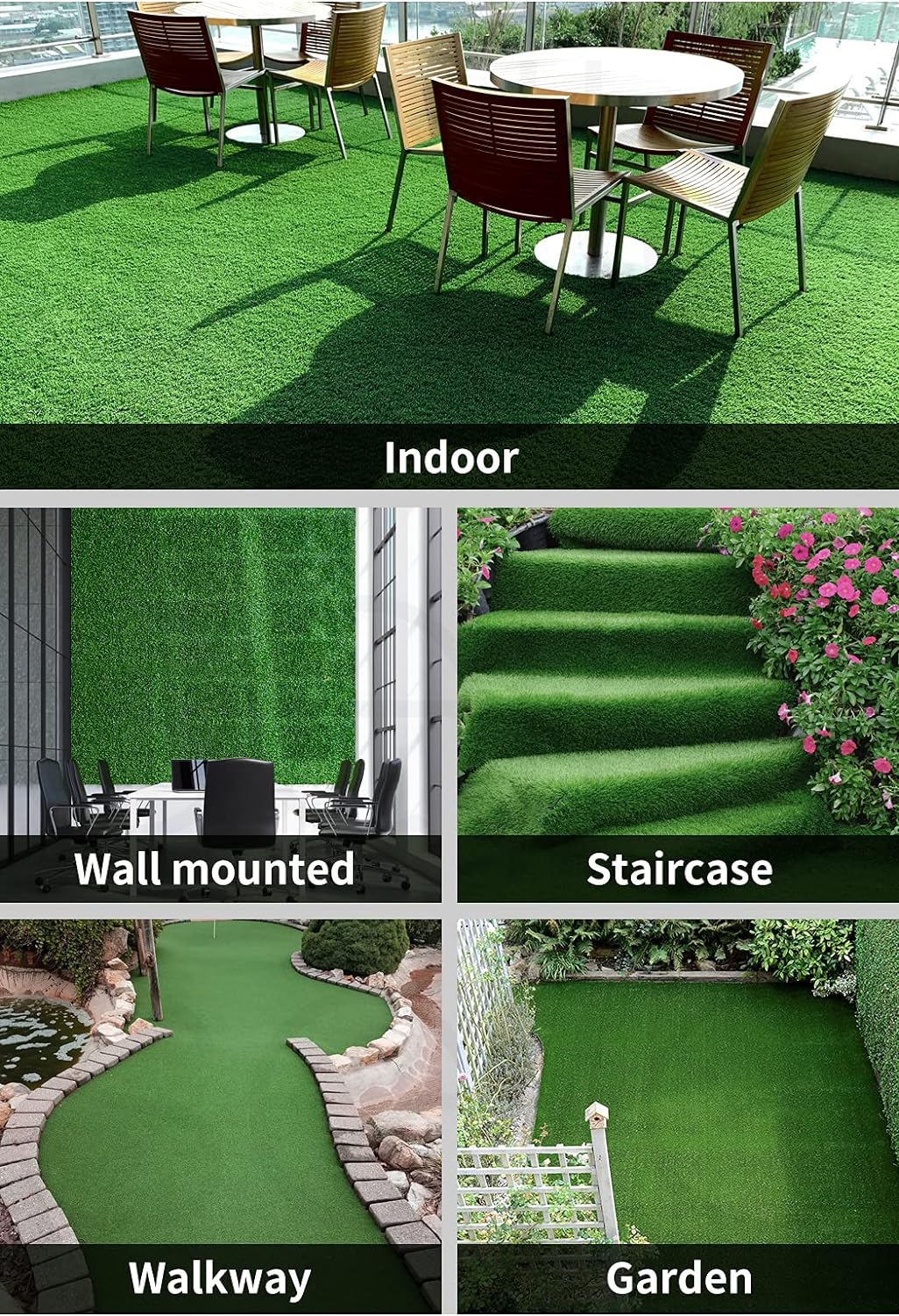 Marlow Artificial Grass Flooring Mat Synthetic Turf Outdoor Garden Plastic Plant image number 1