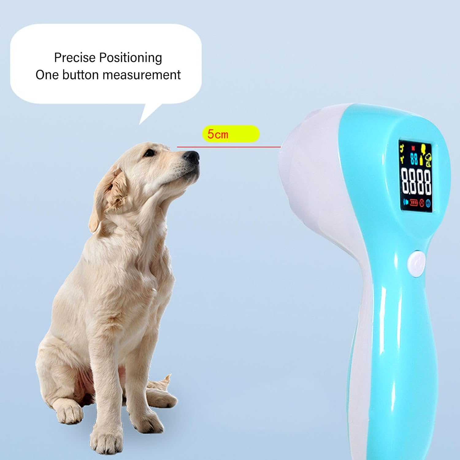 High Accuracy Digital Pet Thermometer, Infrared Pet Thermometer, 3 in 1 Animal Thermometer with Infrared Light Measure for Cats Dogs Horse Sheep Pigs image number 6