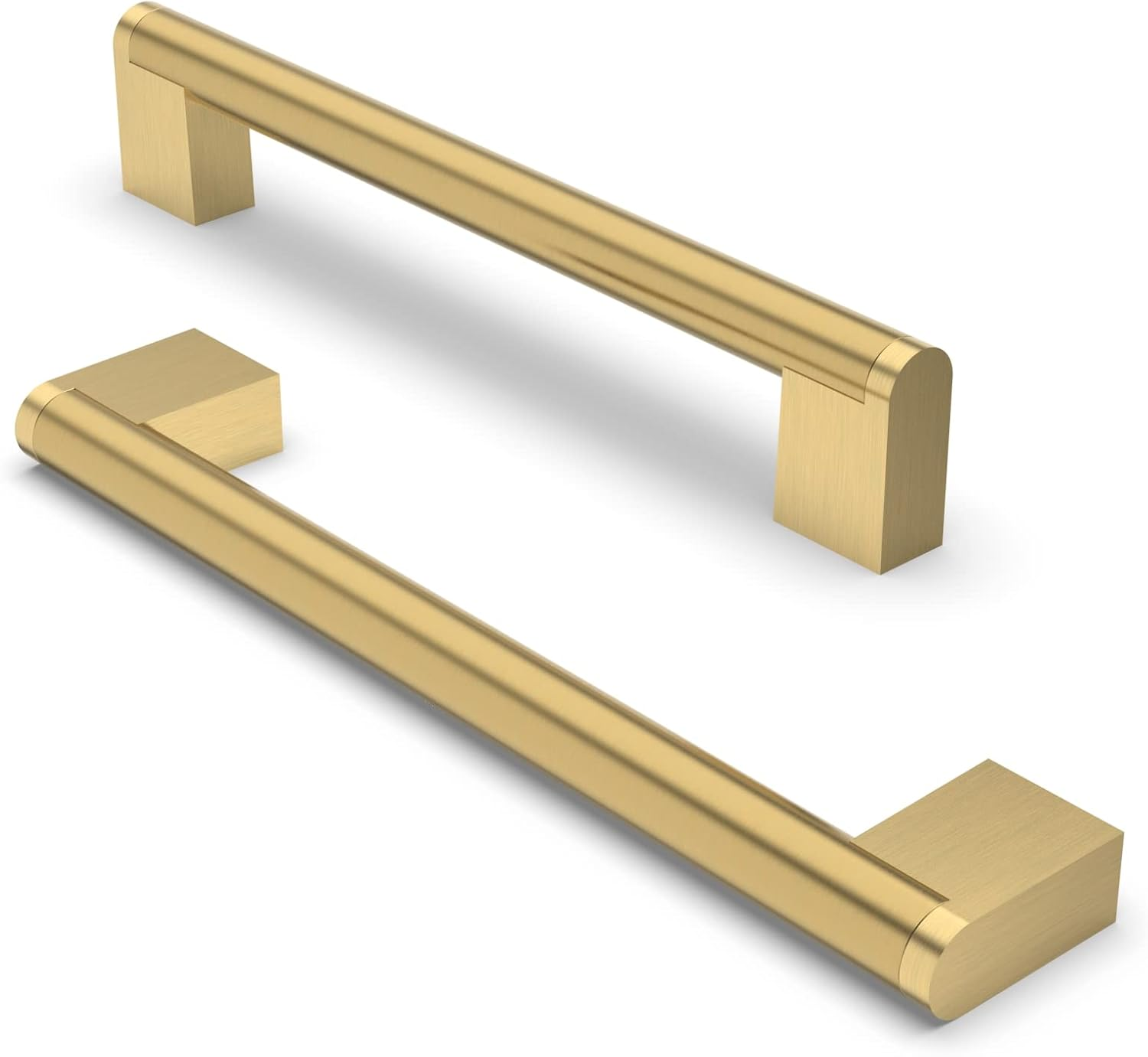 FURNIWARE 10 Pack Cabinet Pulls, Hardware Drawer Handles, Stainless Steel Kitchen Cabinet Door Handles Pull, Brushed Nickel-96Mm(3.7 Inch) Hole Center