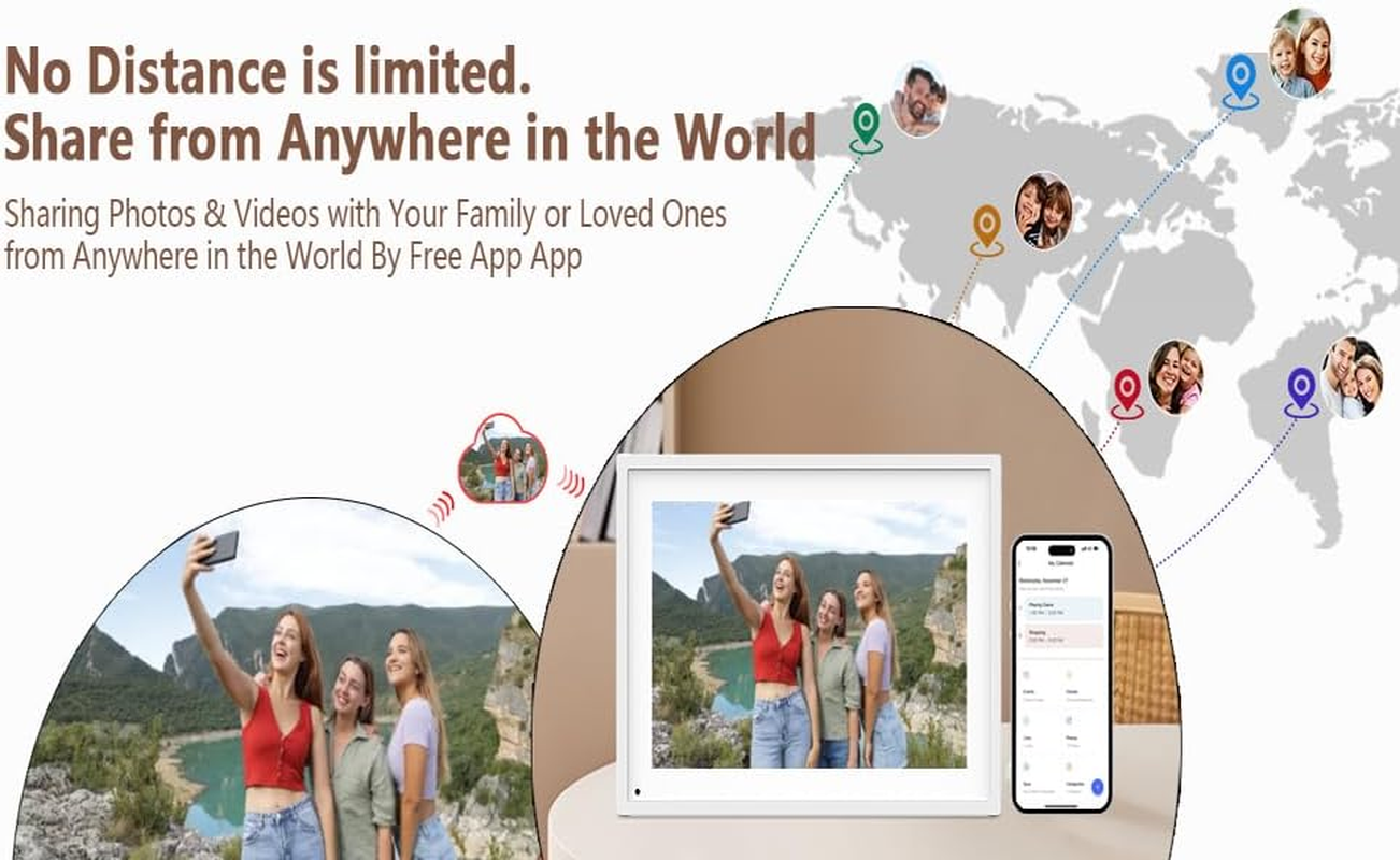 Digital Calendar 10.1Inch Smart Calendar & Full HD Chore Chart & Electronic Chart for Home, Smart WIFI Touchscreen Interactive Display for Family Schedules, Wall-Mounted (White, 10.1Inch) image number 3